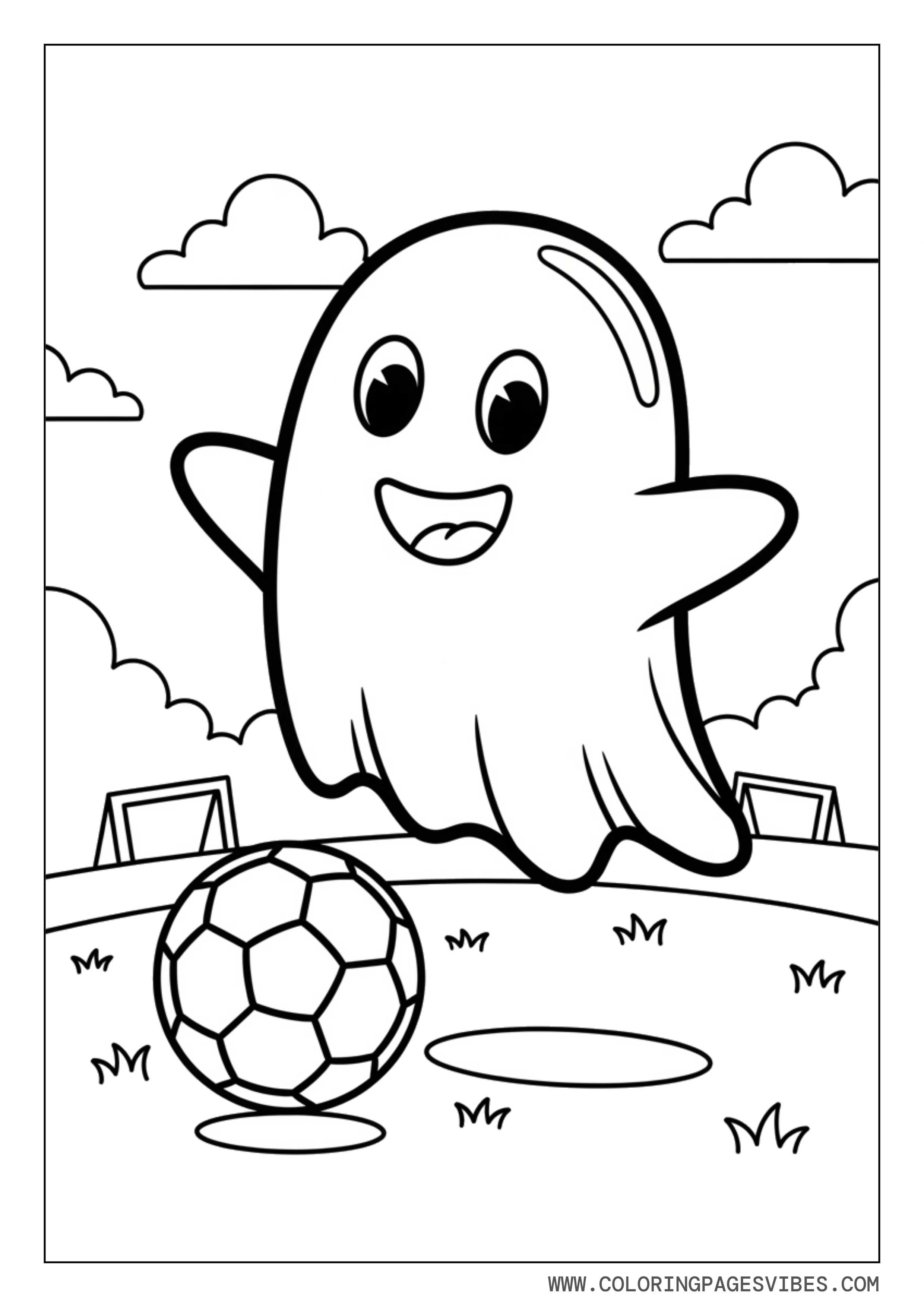 Ghost Playing Soccer