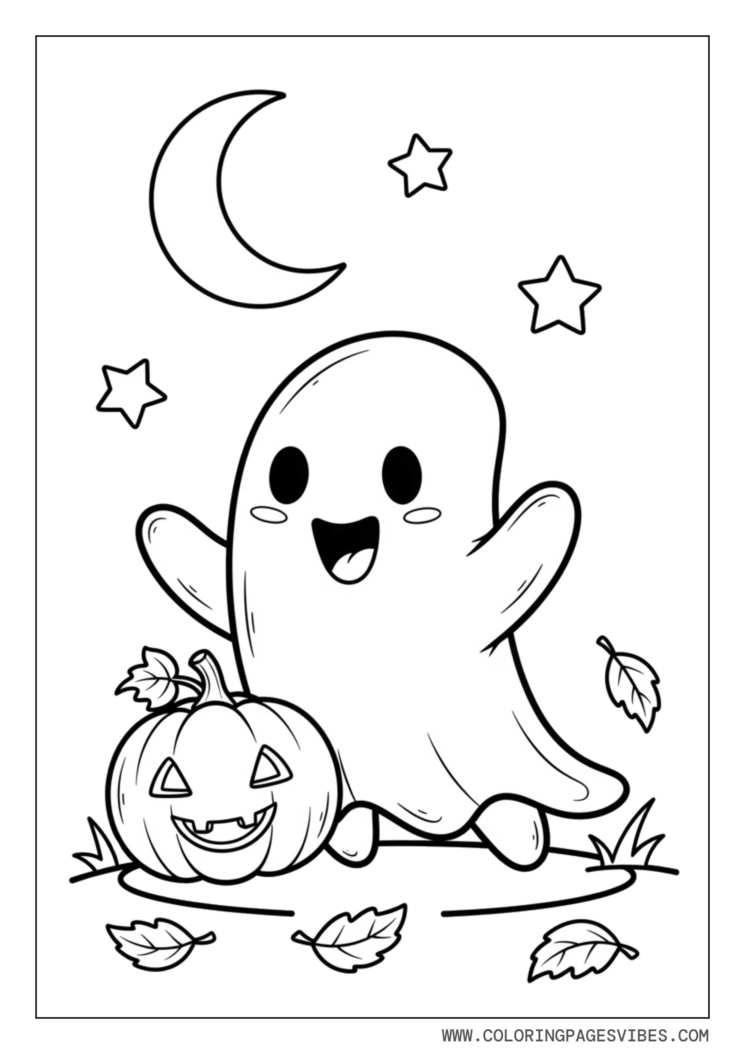 Ghost Playing With Pumpkin