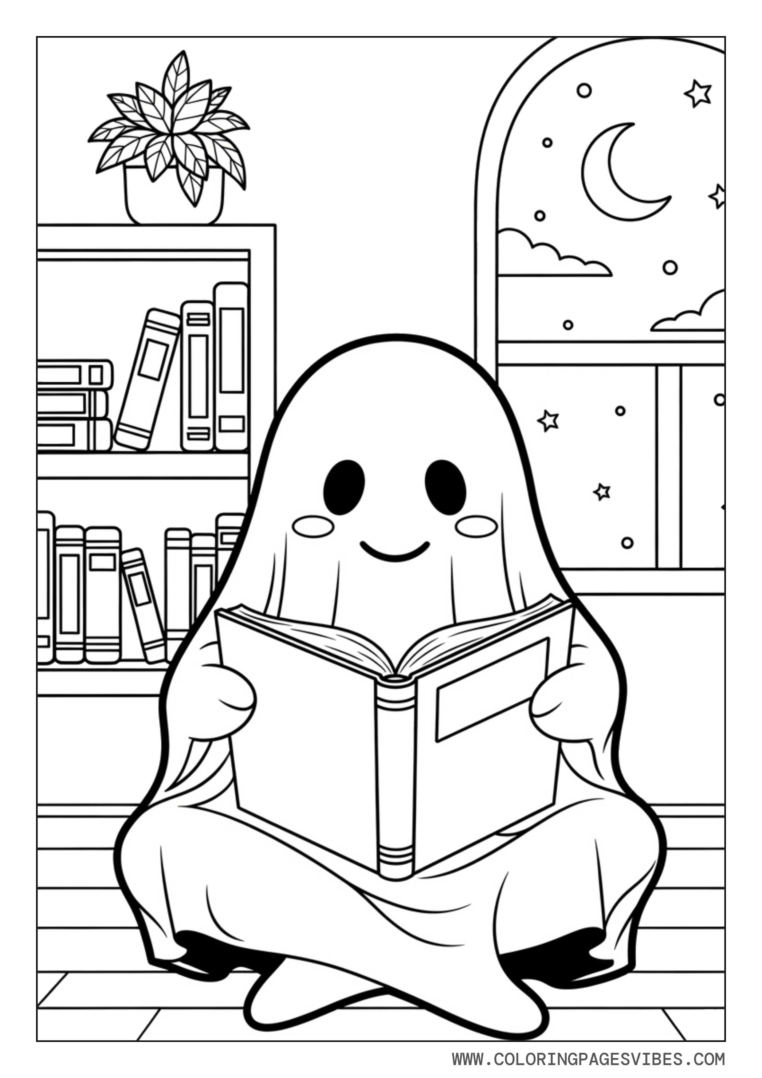 Ghost Reading a Book