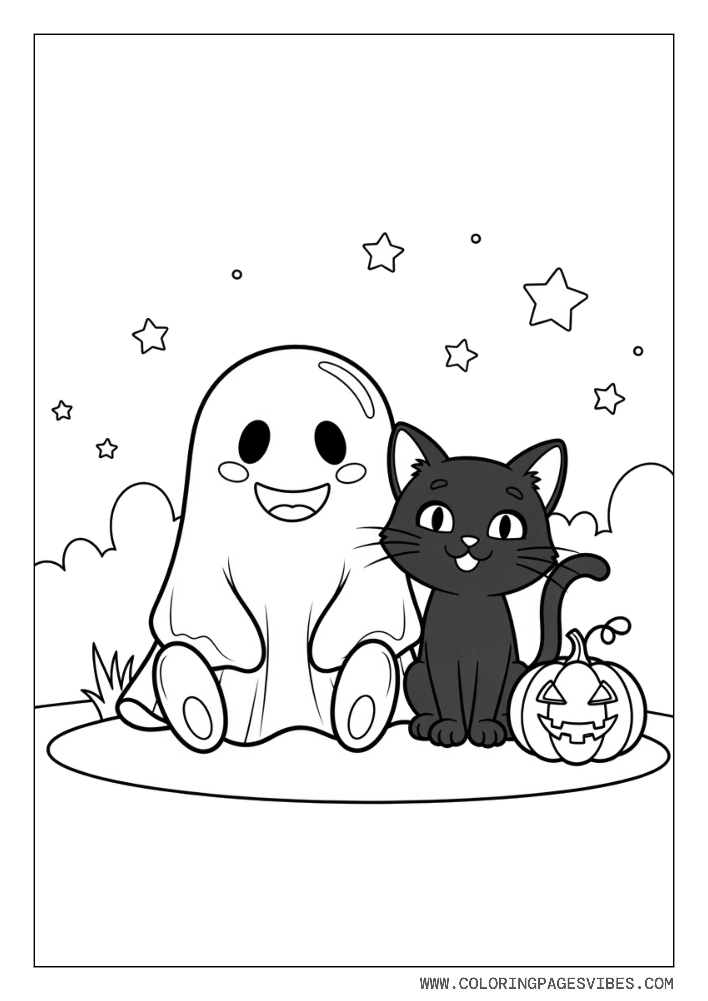 Ghost With Black Cat