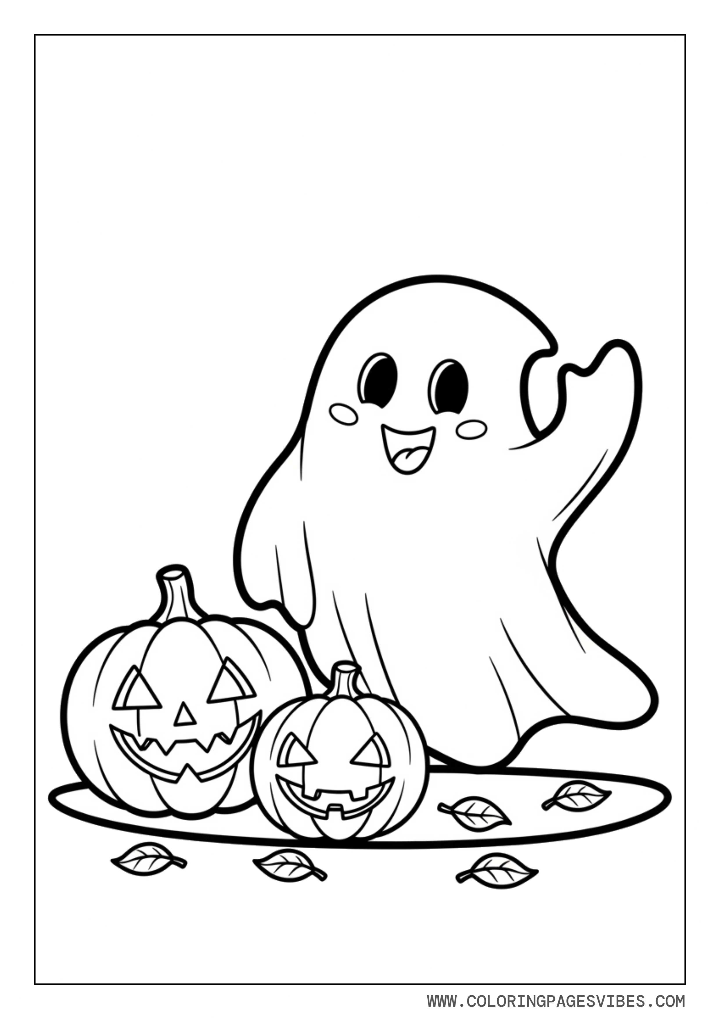 Ghost With Pumpkins