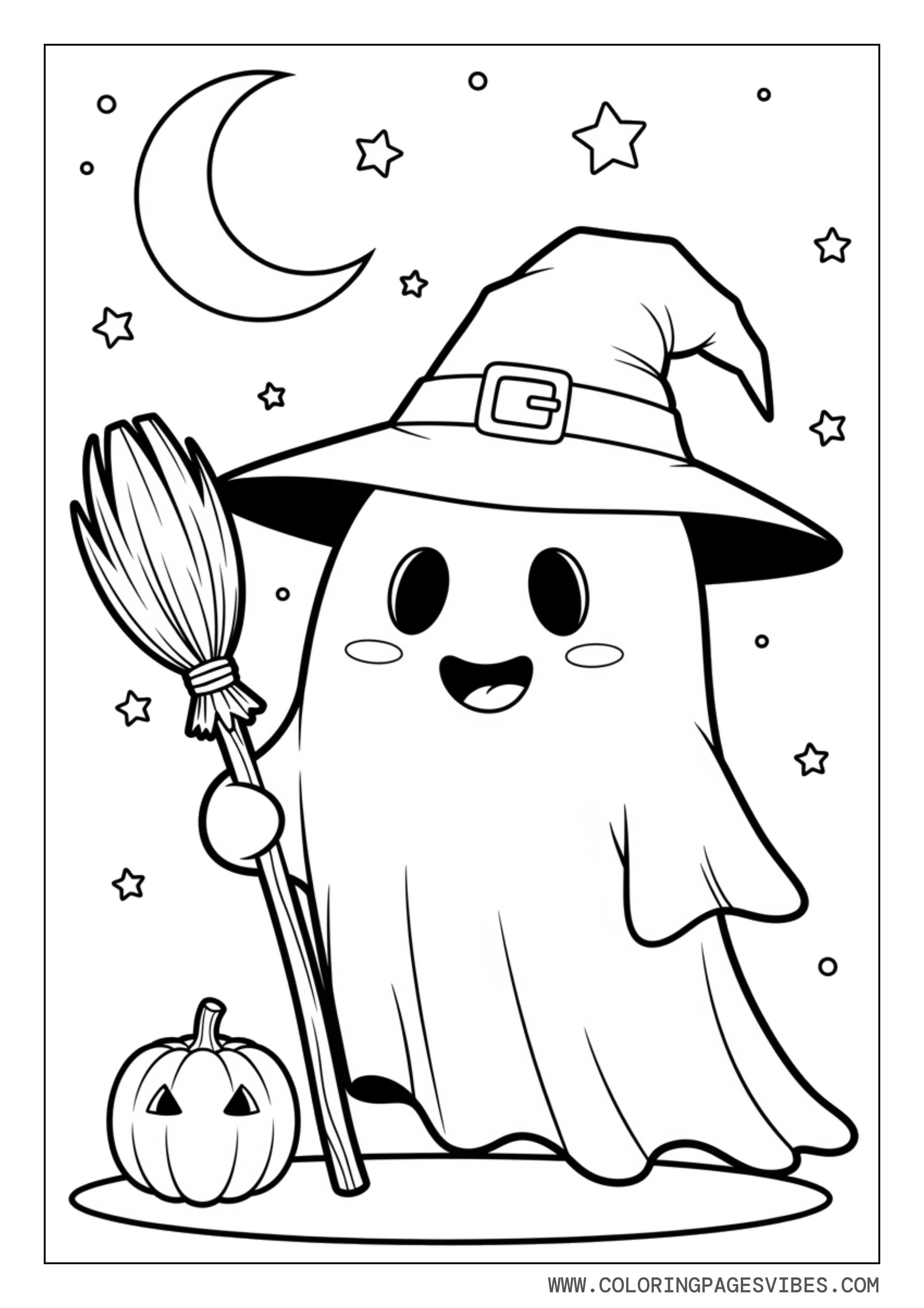 Ghost With Witch Hat