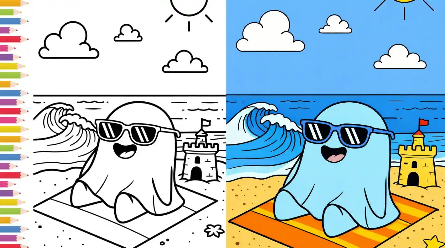 60 Cute Ghost Coloring Pages to Print (Free Halloween Fun)