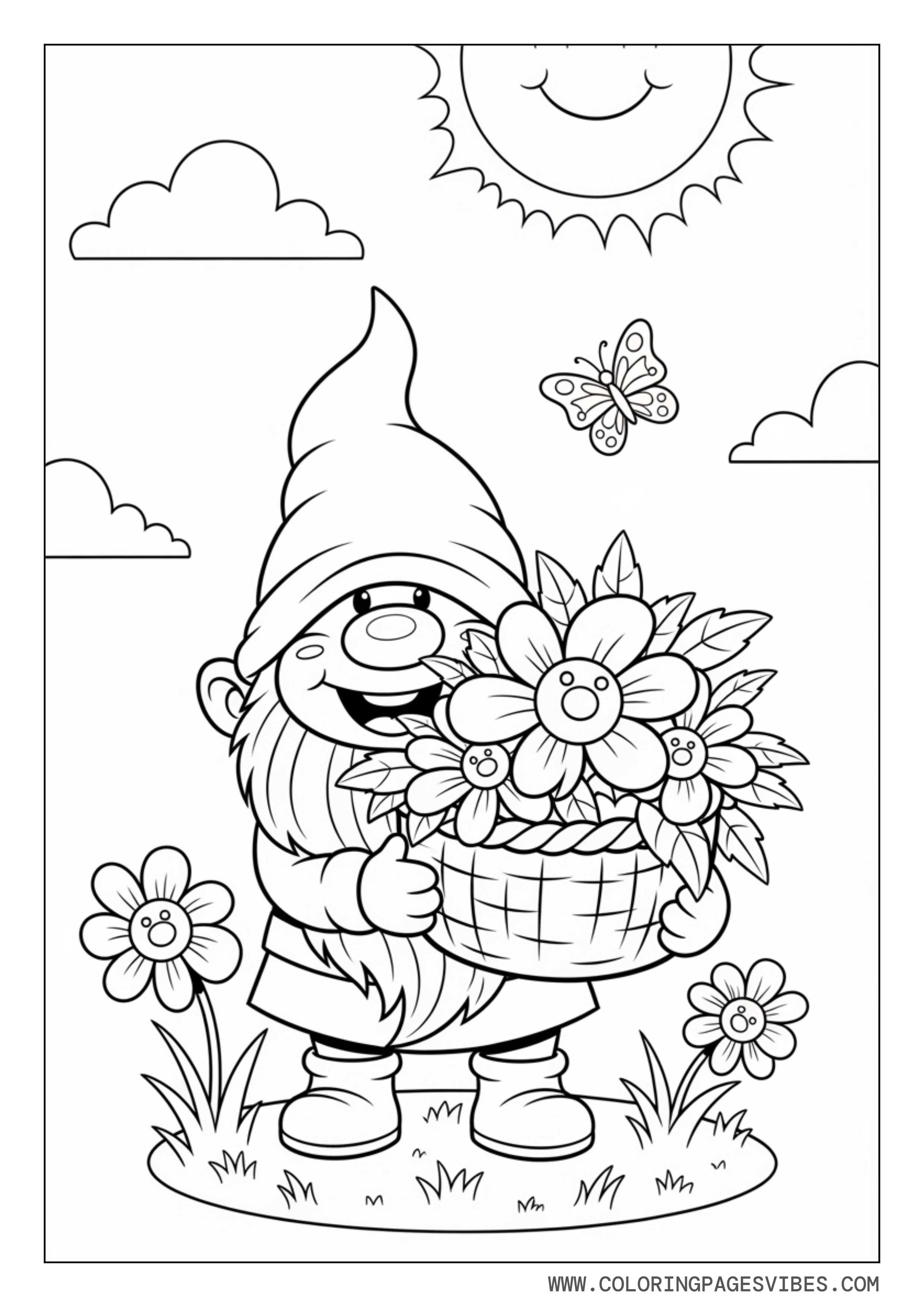 Flower Basket Gnome