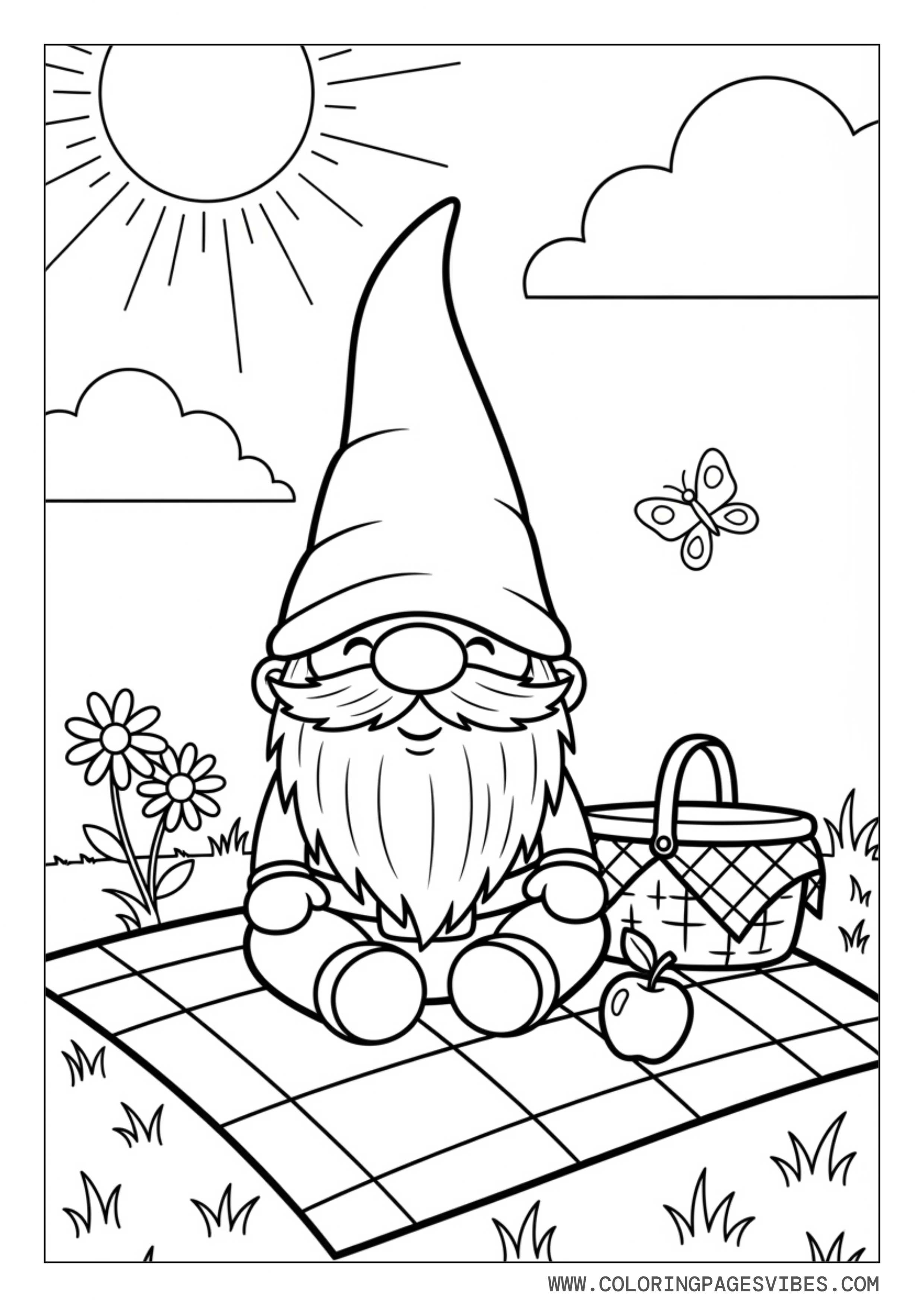 Gnome Picnic Scene