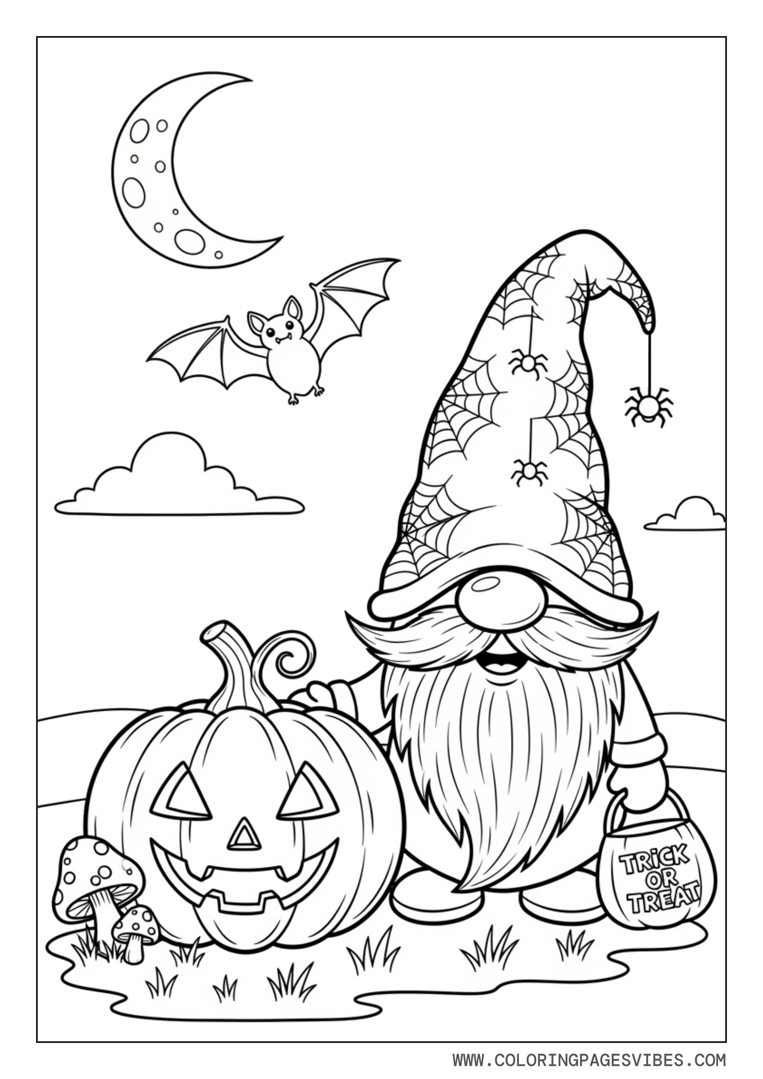 Halloween Gnome with Pumpkin