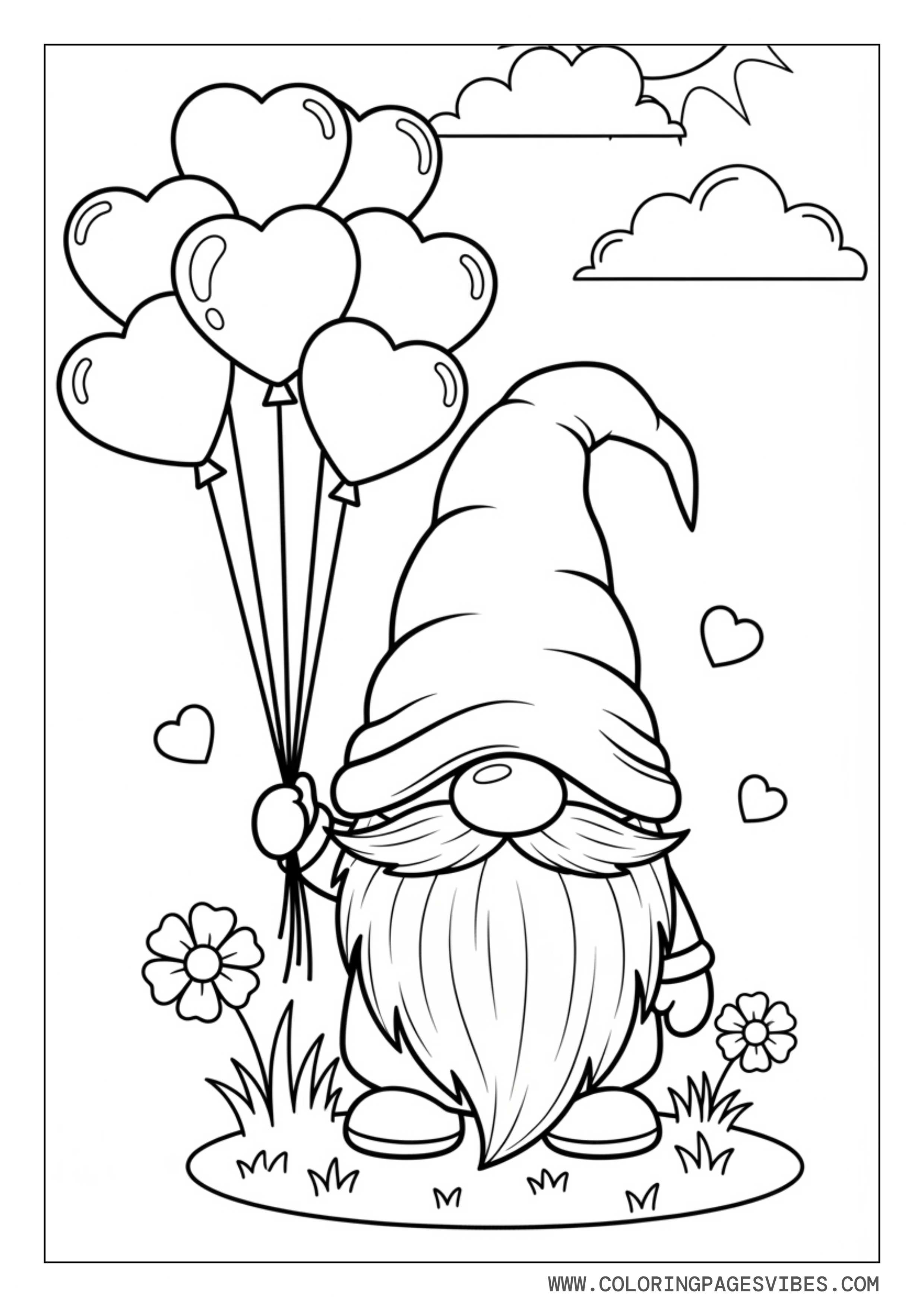 Heart Balloon Gnome