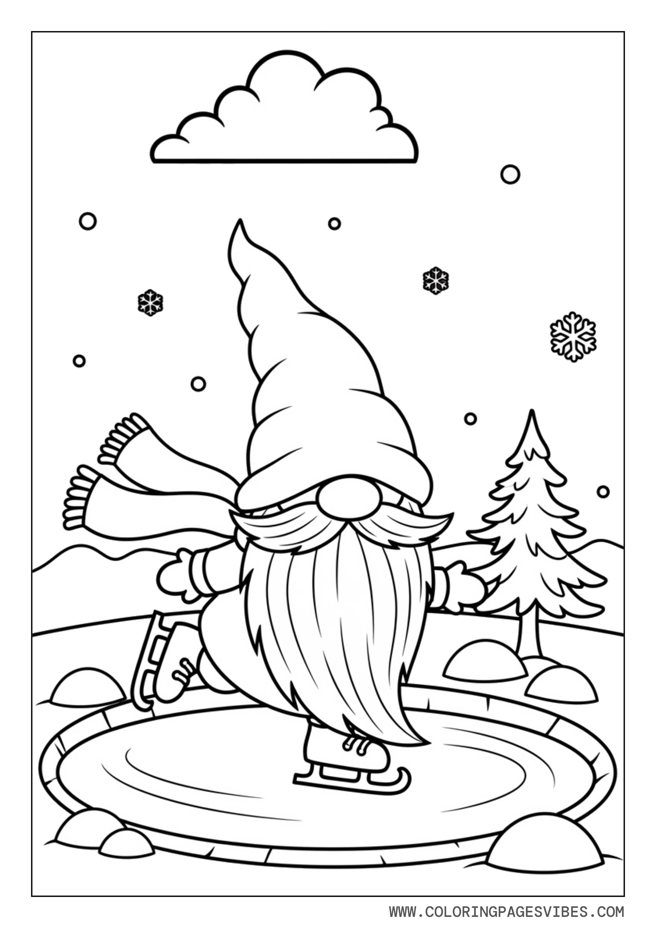 Ice Skating Gnome