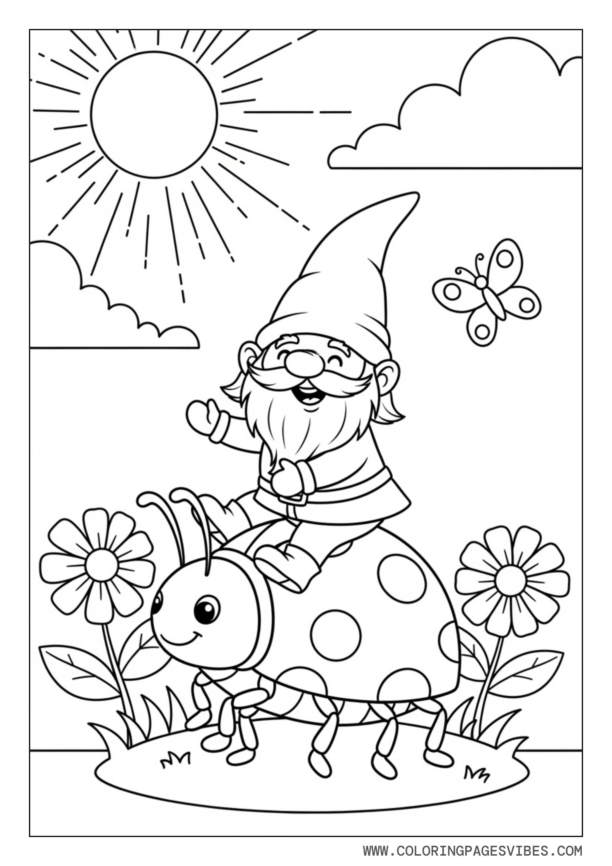 Ladybug Ride Gnome