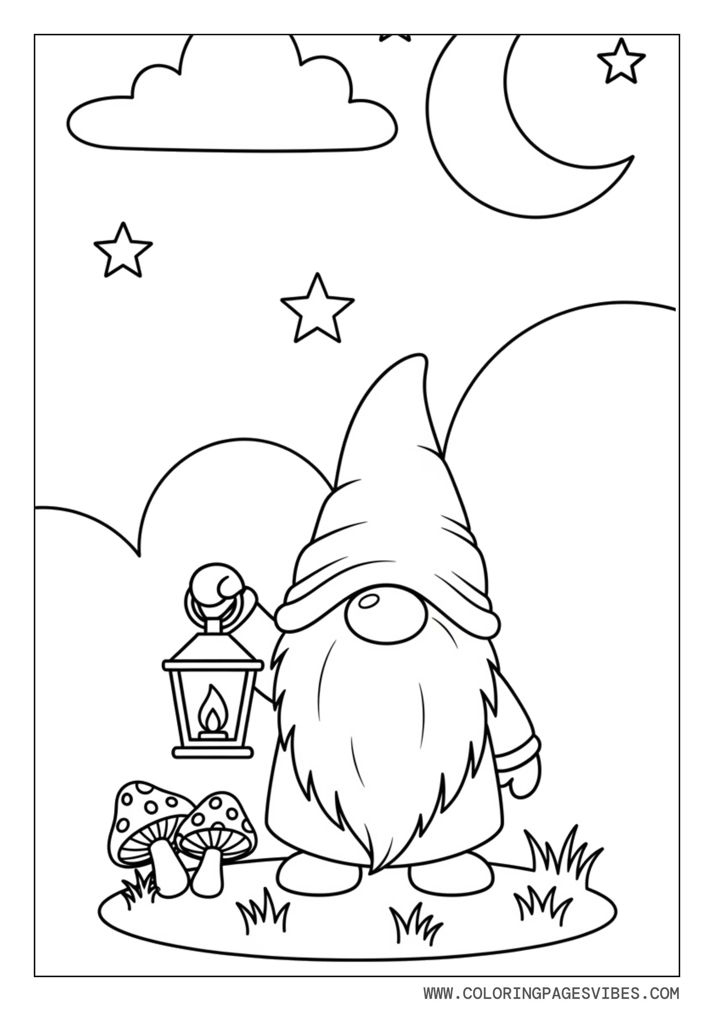 Lantern Gnome Night Scene