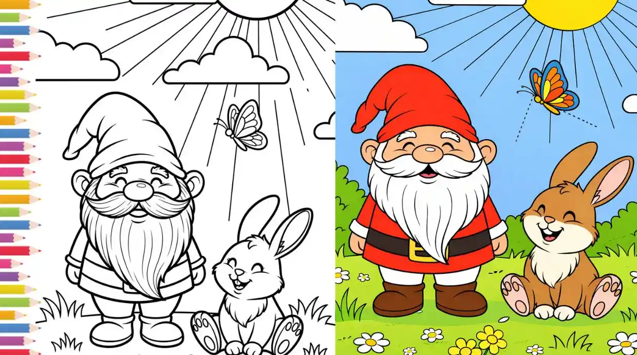 55+ Adorable Gnome Coloring Pages to Print (Free & Cute Designs)