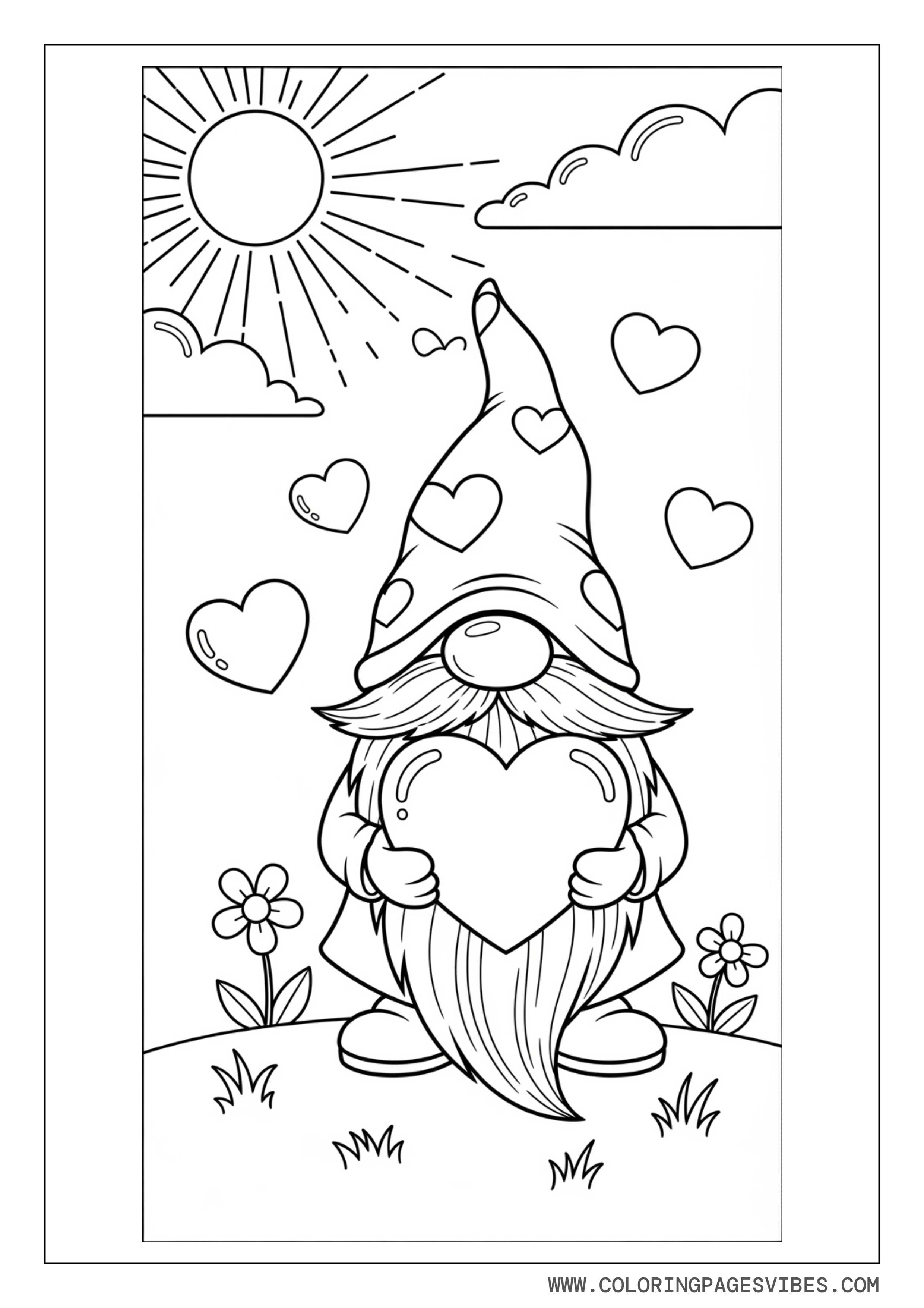 Valentine Gnome with Heart