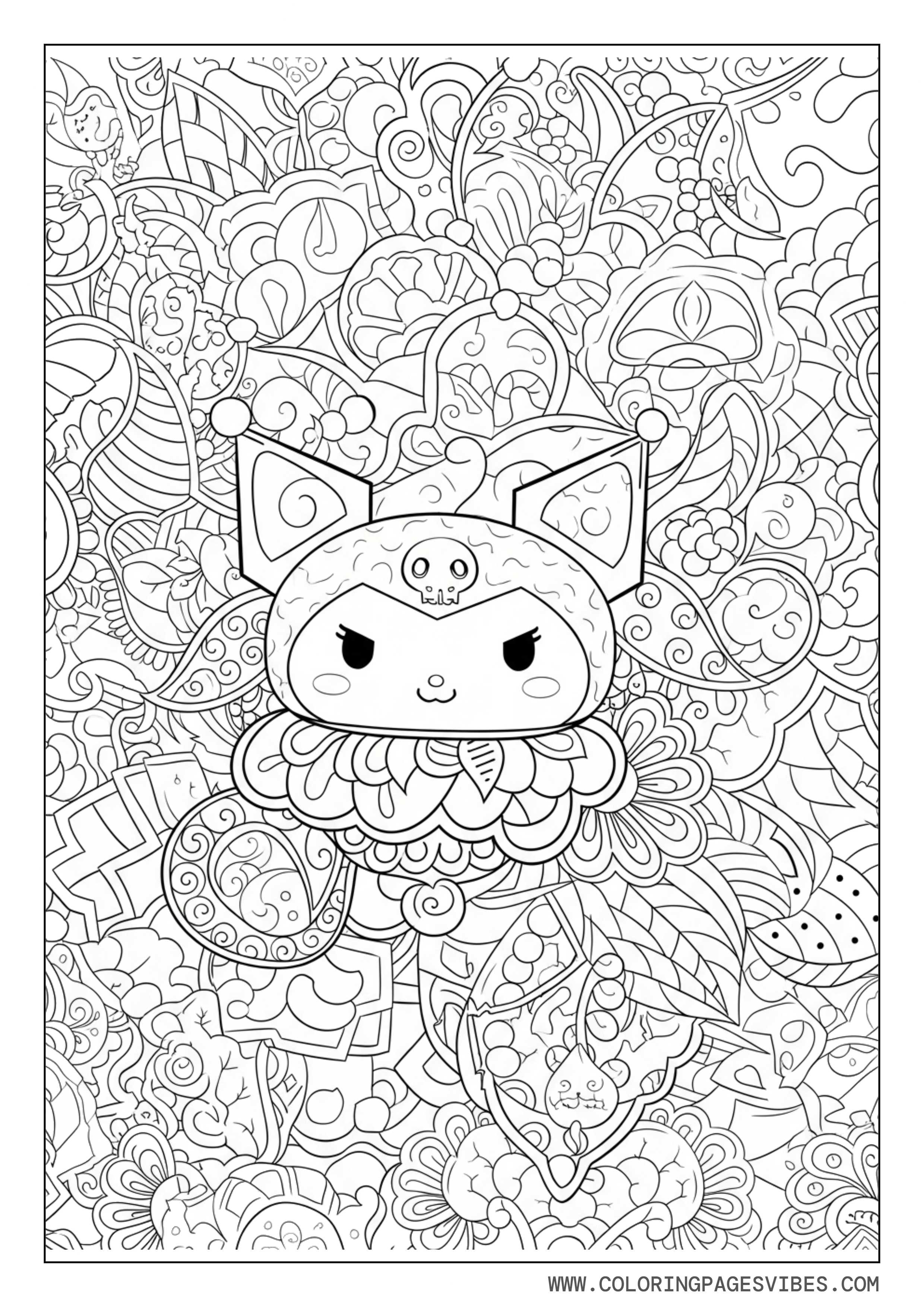 Kuromi Abstract Pattern Scene