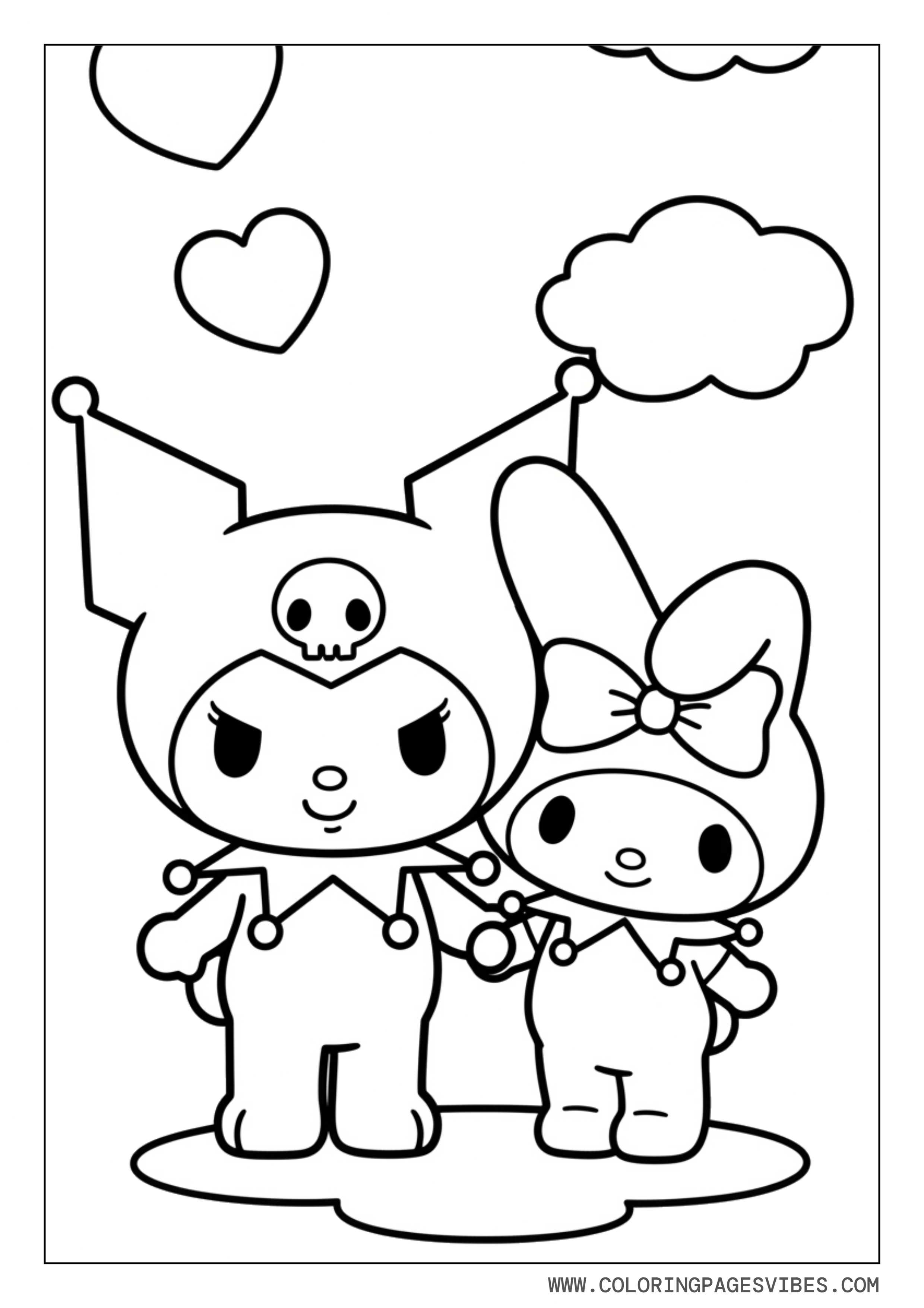 Kuromi and My Melody Together