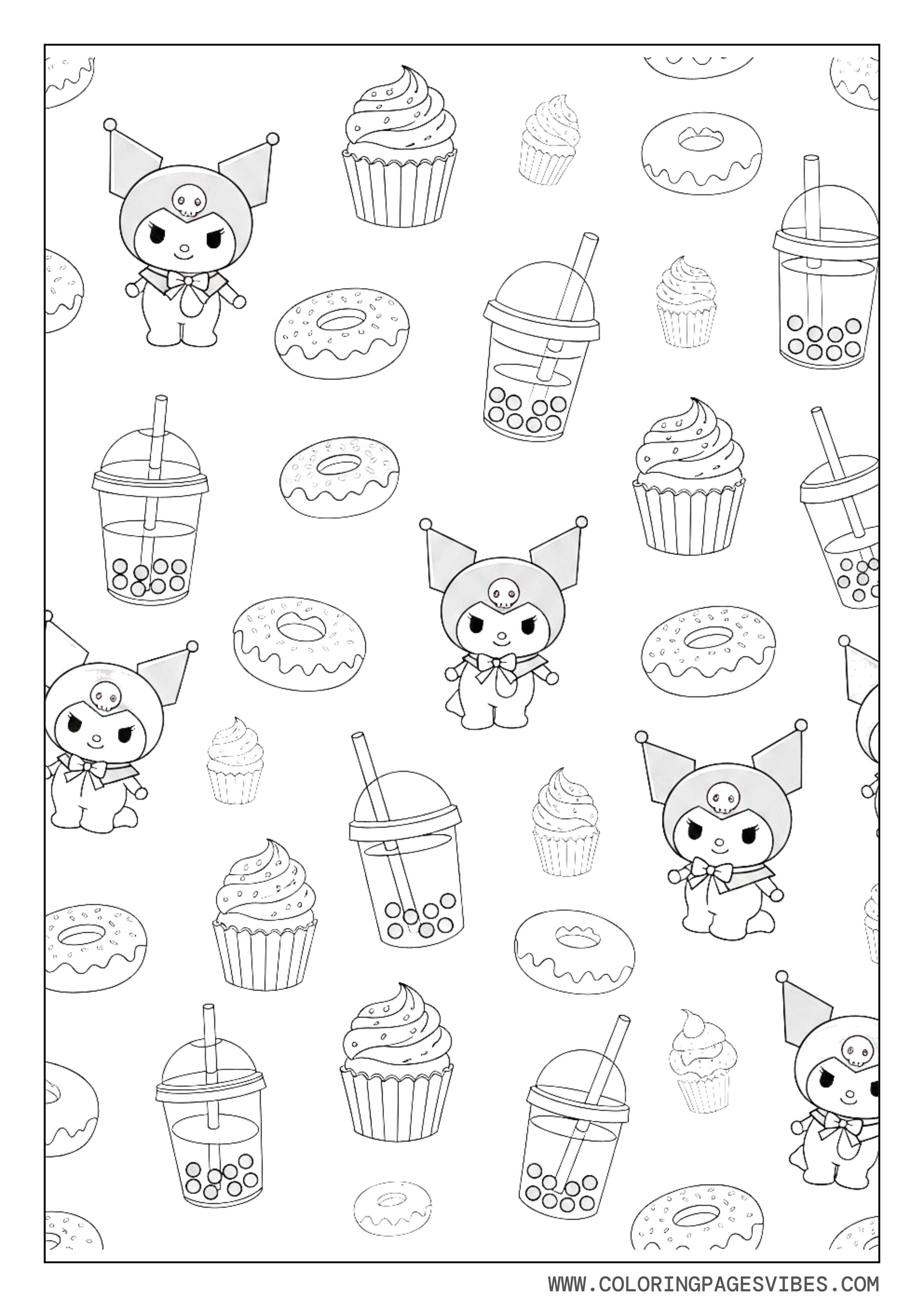 Kuromi Boba + Dessert Mix Page