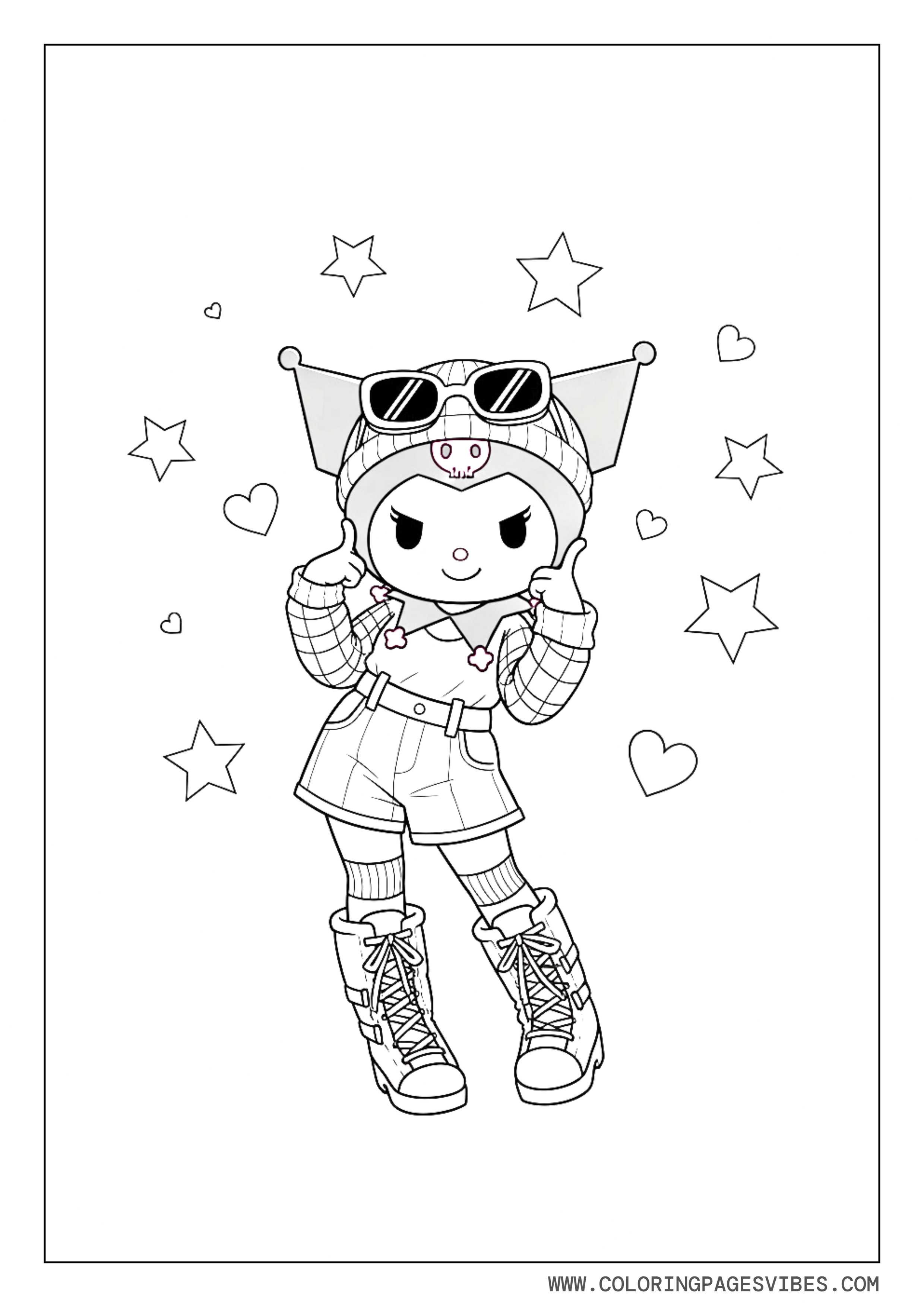 Kuromi Fashion Outfit Aesthetic