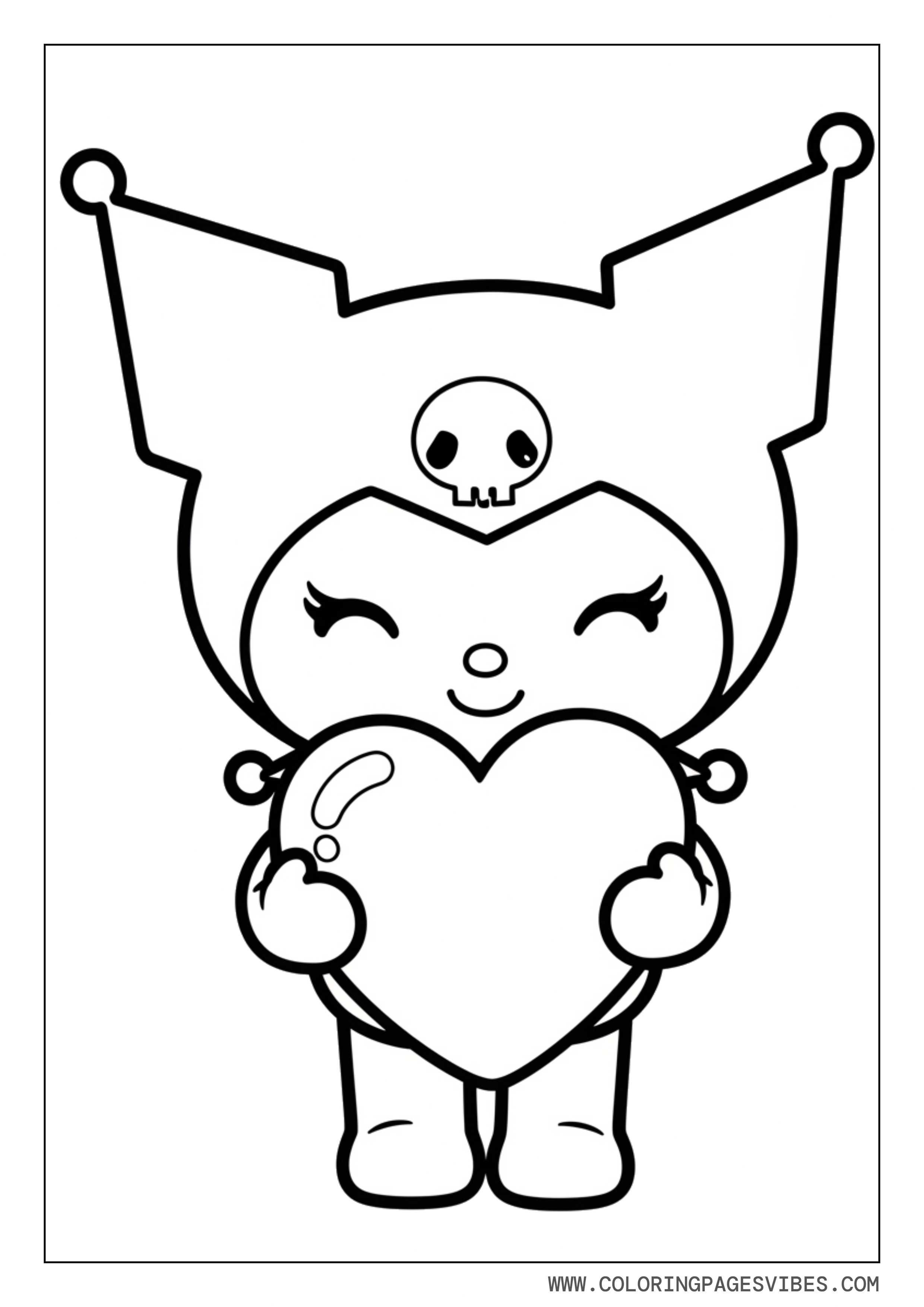 Kuromi Holding a Heart