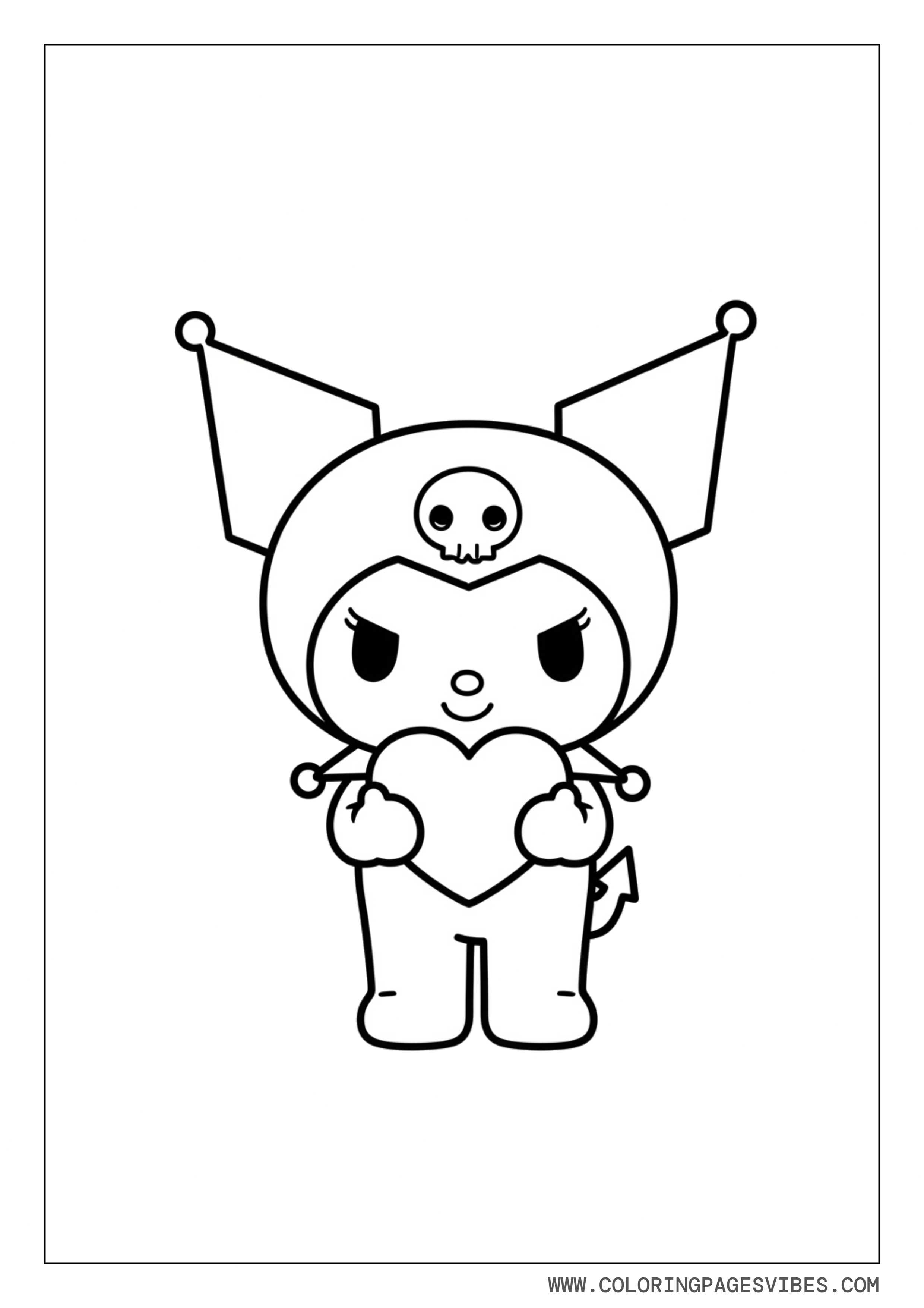 Kuromi Holding Heart