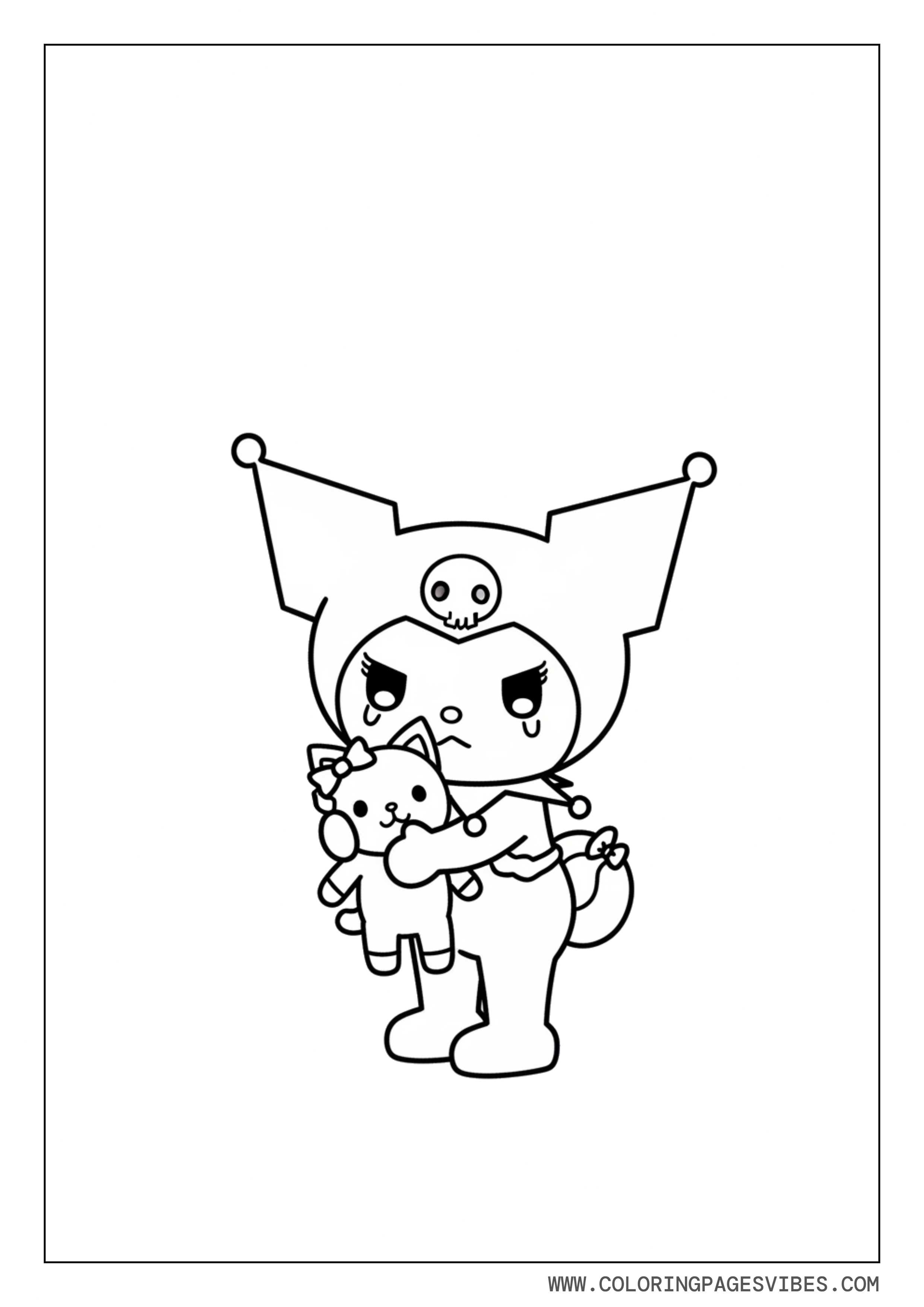 Kuromi Hugging Plush Toy