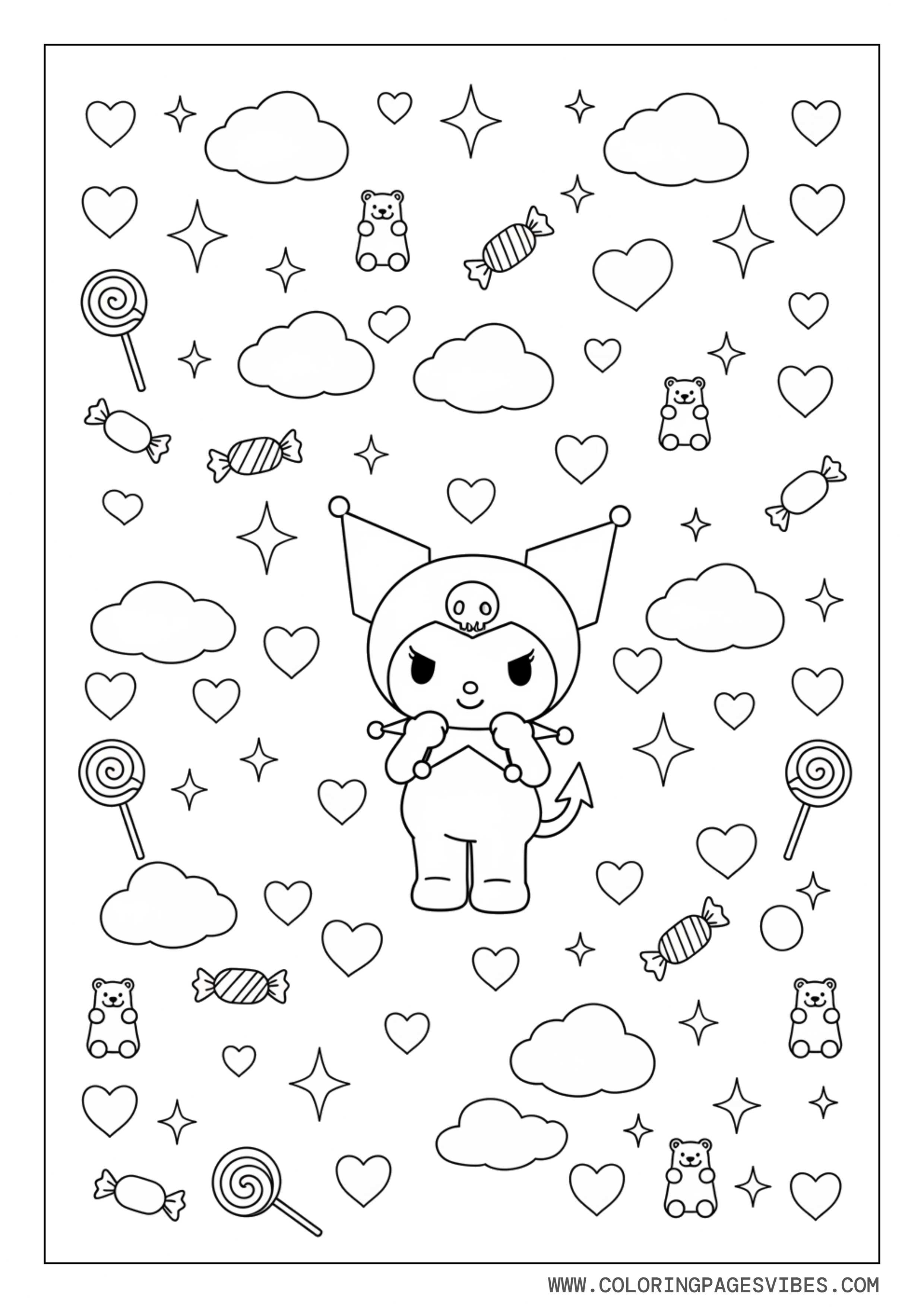 Kuromi Mixed Cute Elements Page