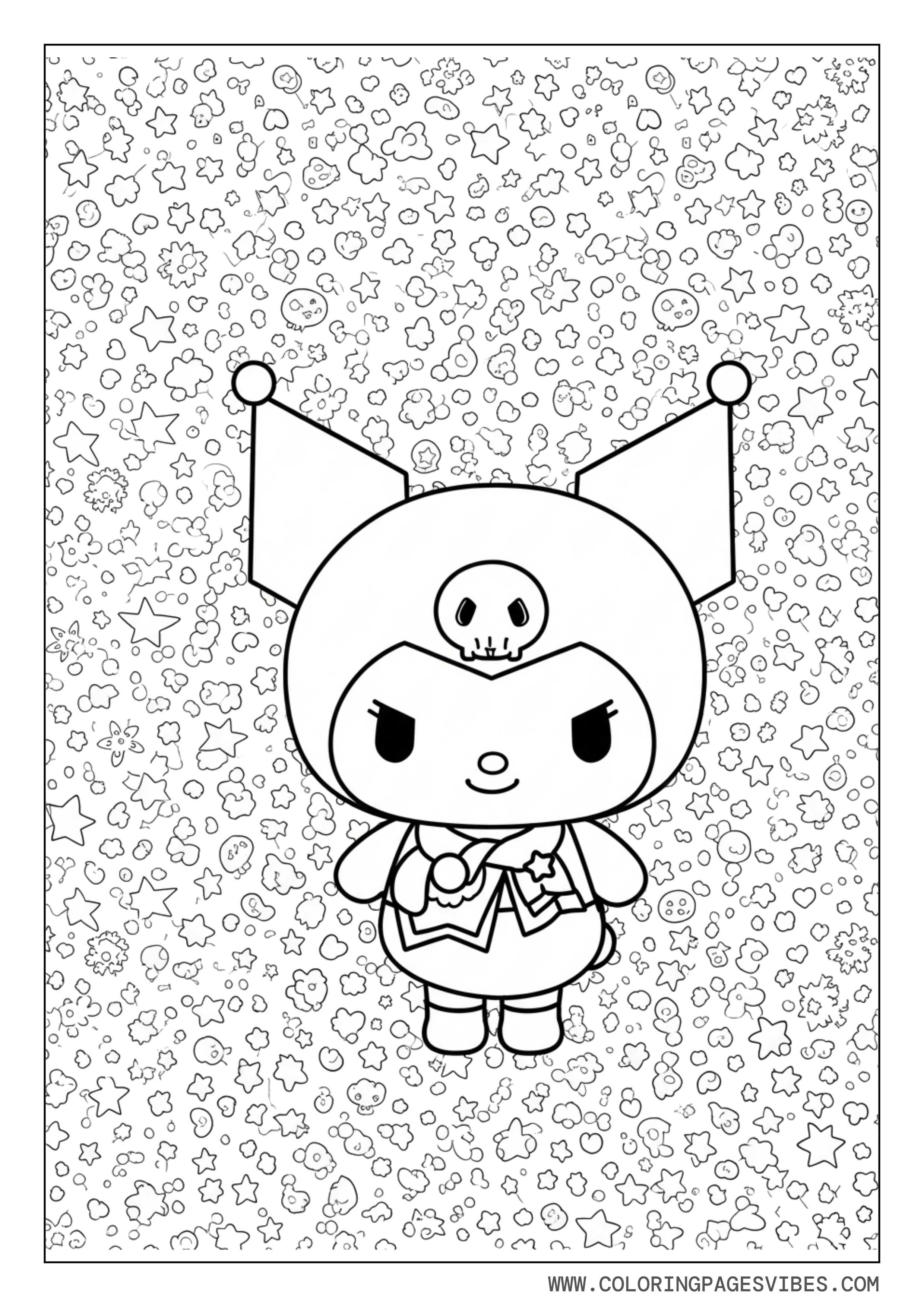 Kuromi Pattern Practice Page