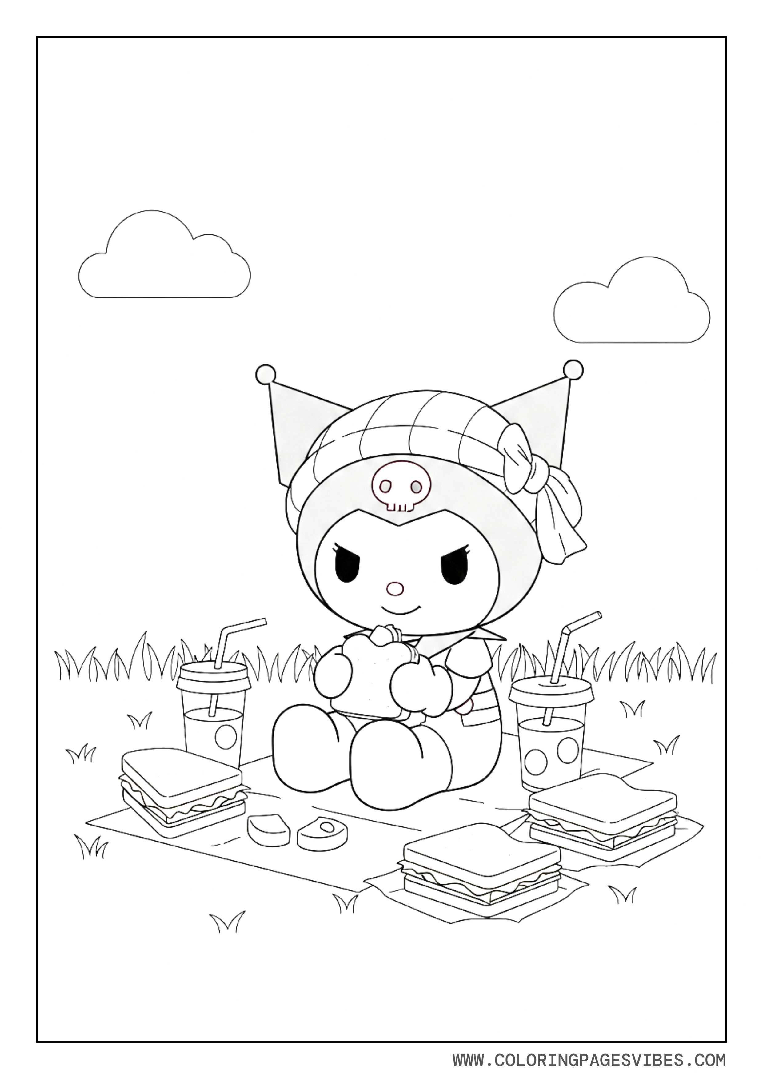 Kuromi Picnic with Snacks