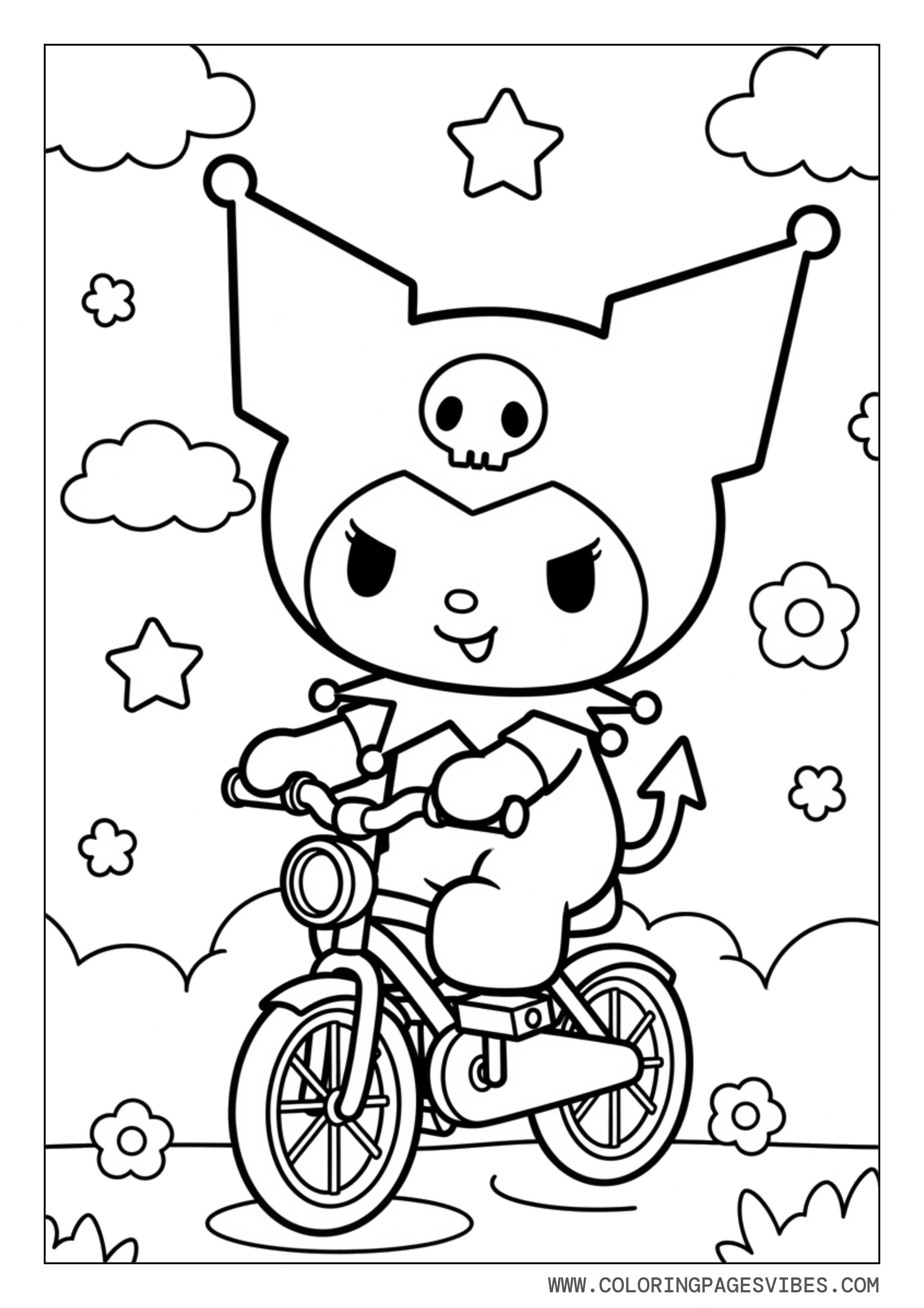 Kuromi Riding a Bicycle