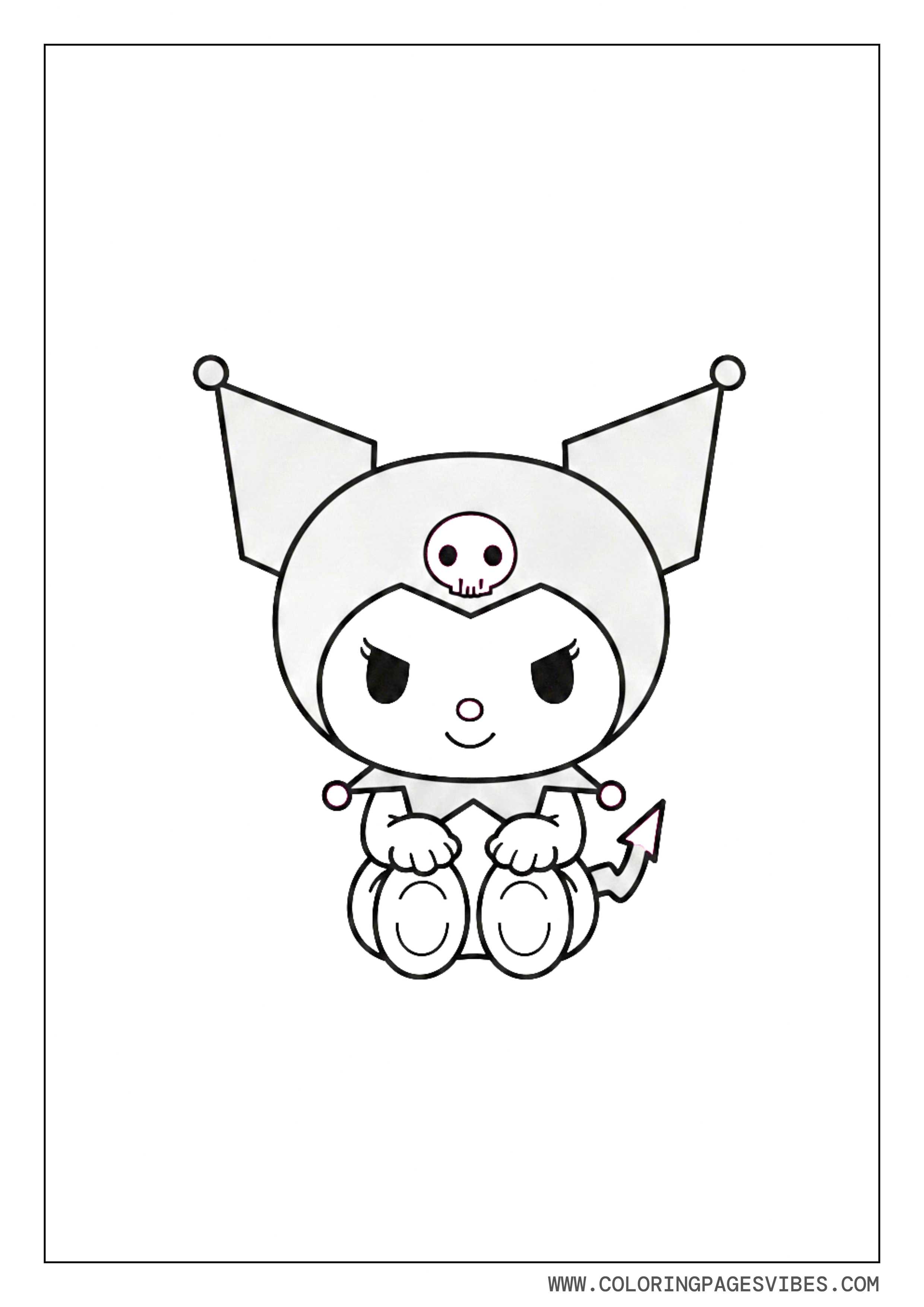 Kuromi Sitting Cute Pose