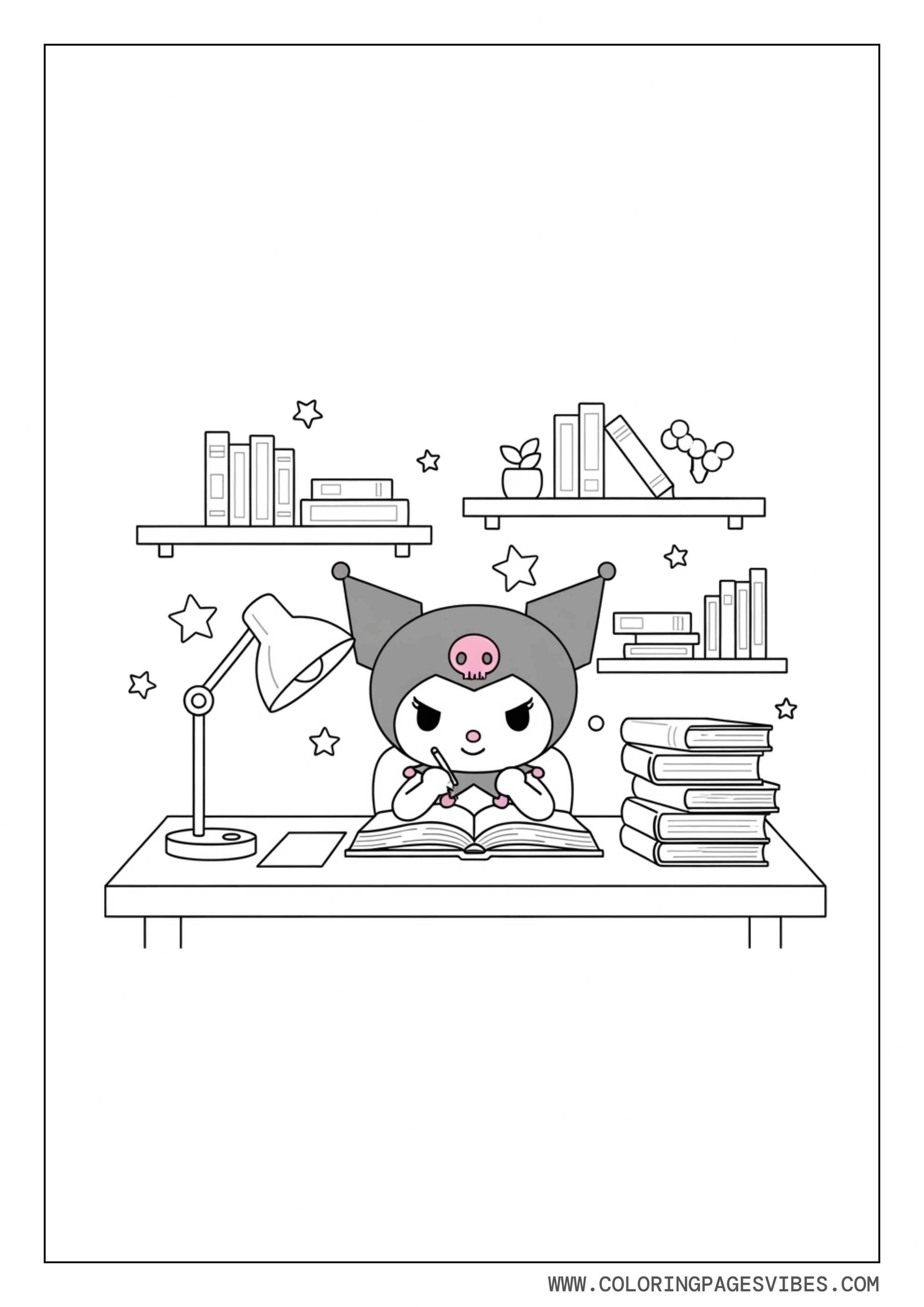Kuromi Study Desk Aesthetic