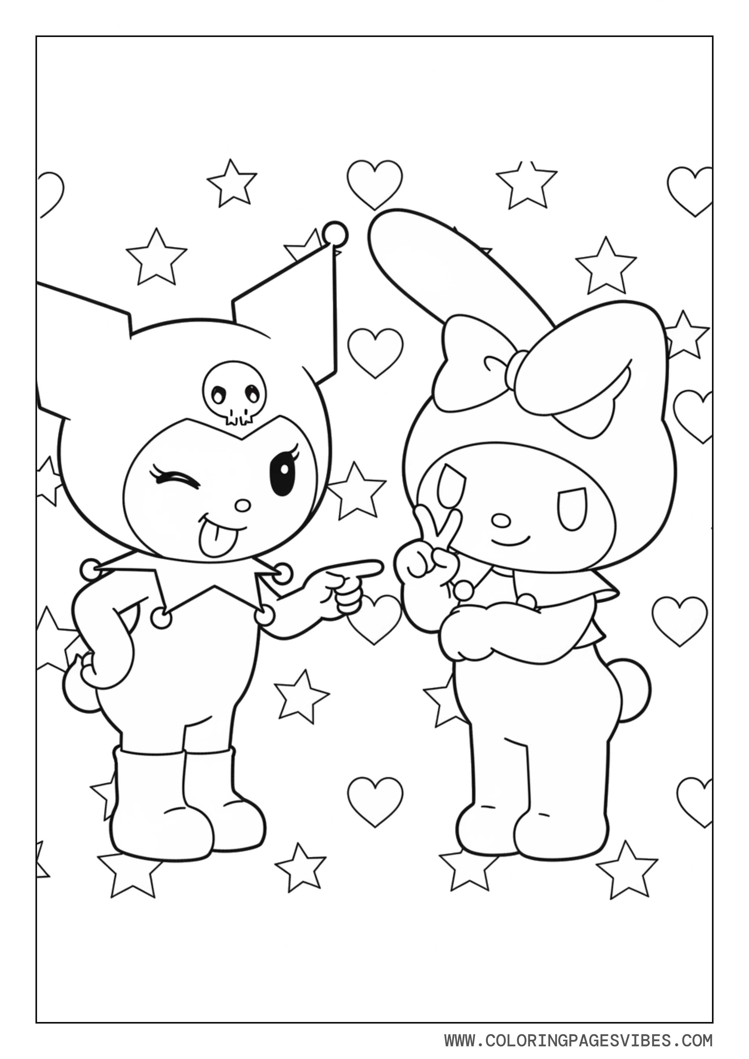 Kuromi vs My Melody Cute Rivalry