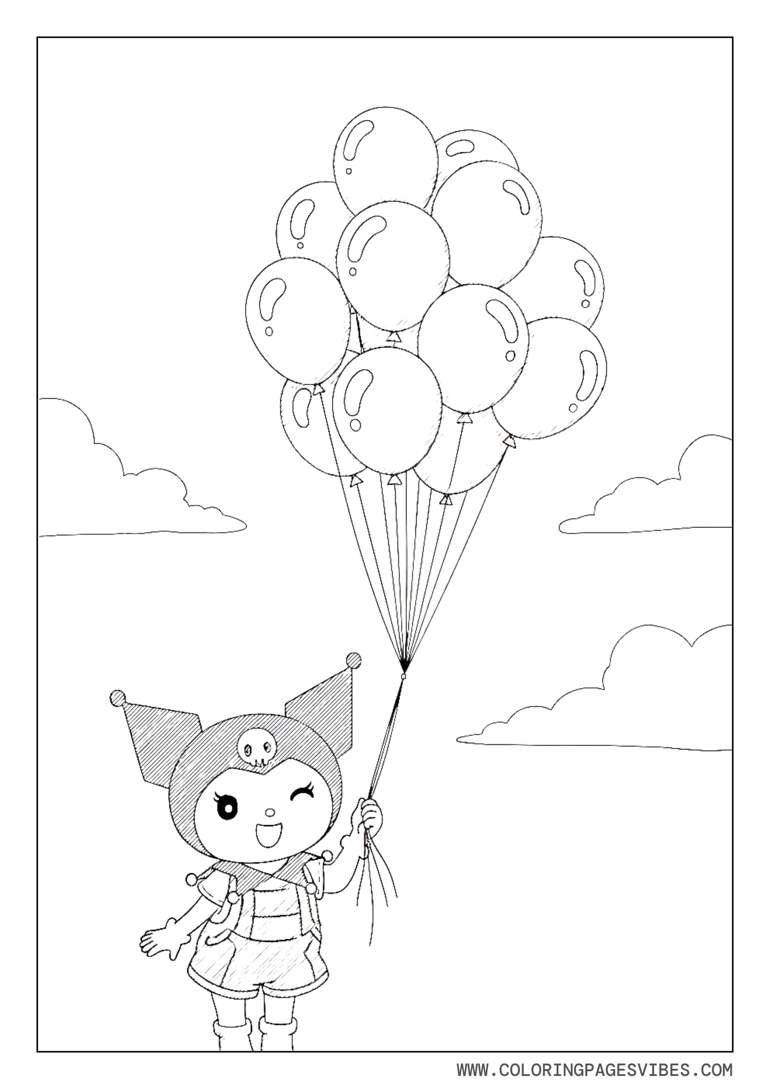 Kuromi with Balloons