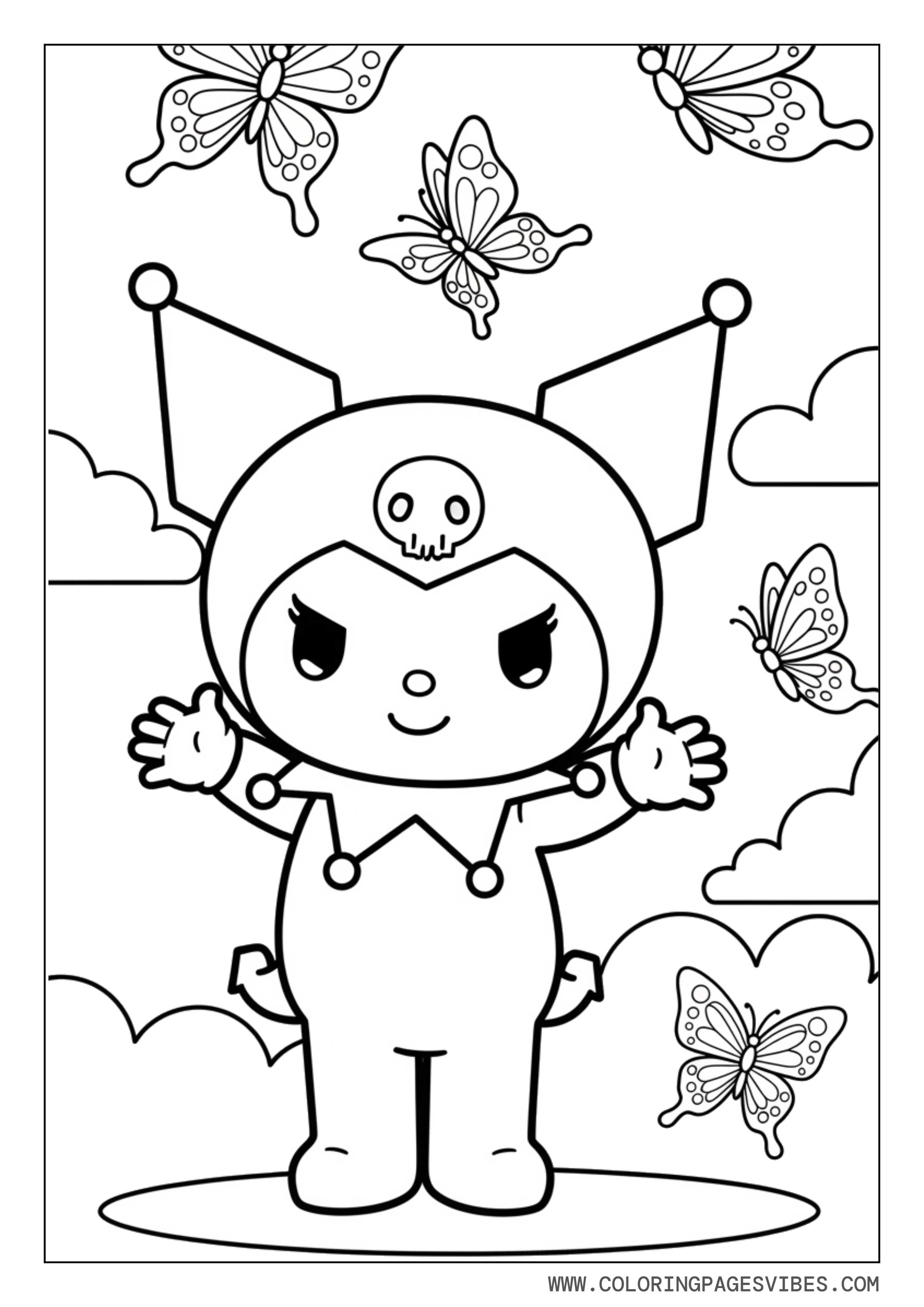 Kuromi with Butterflies