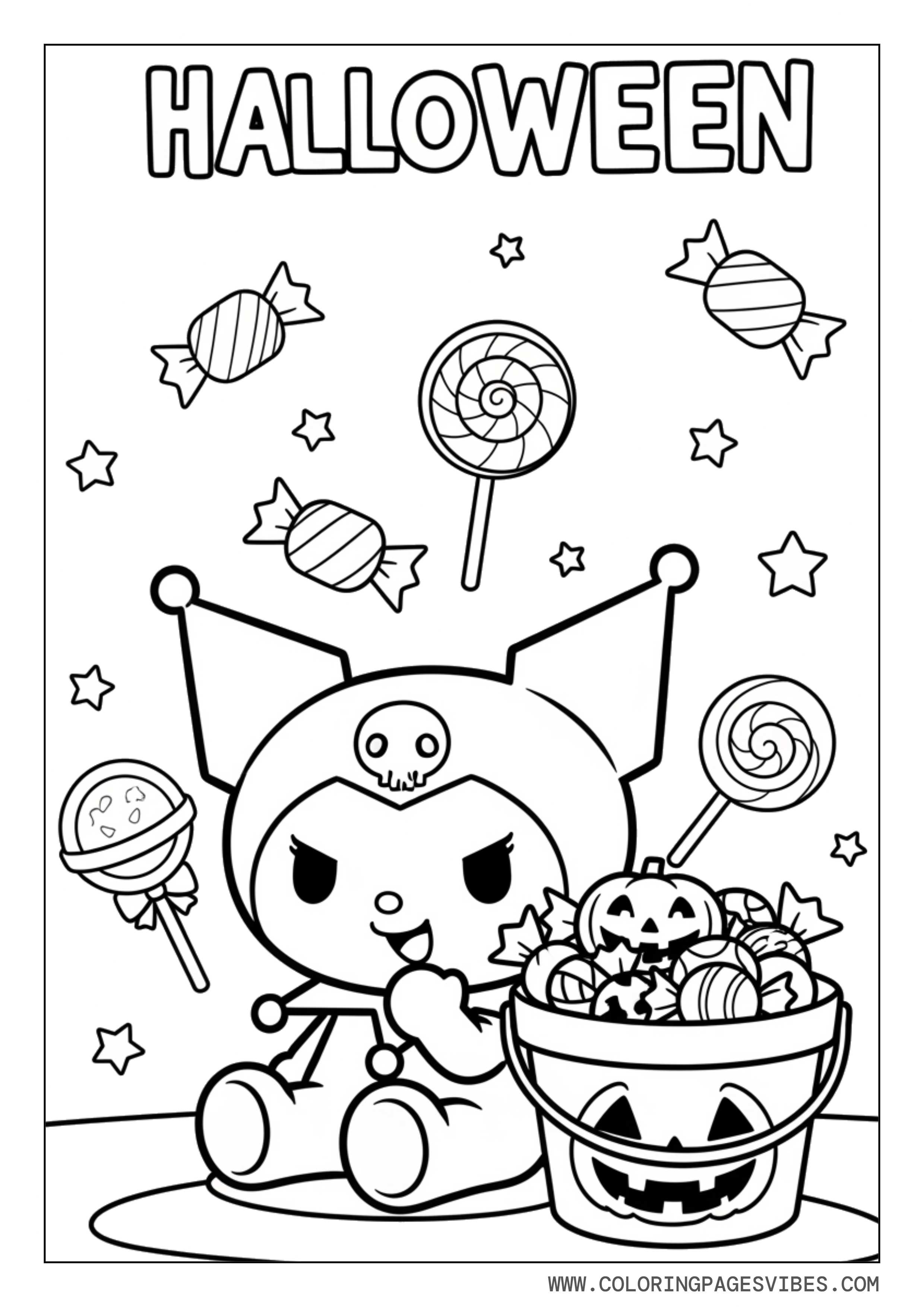 Kuromi with Candy Bucket