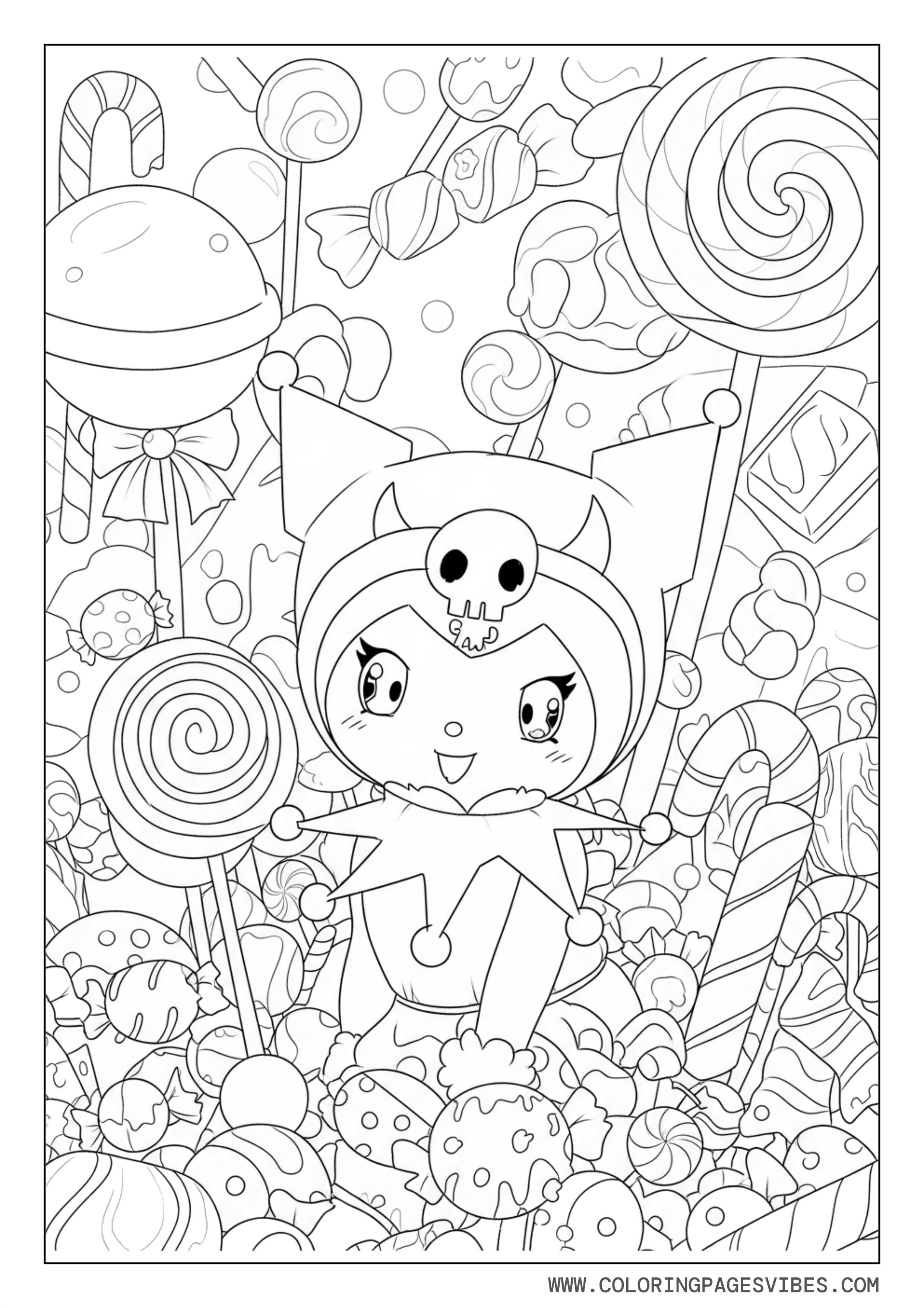 Kuromi with Candy World Theme
