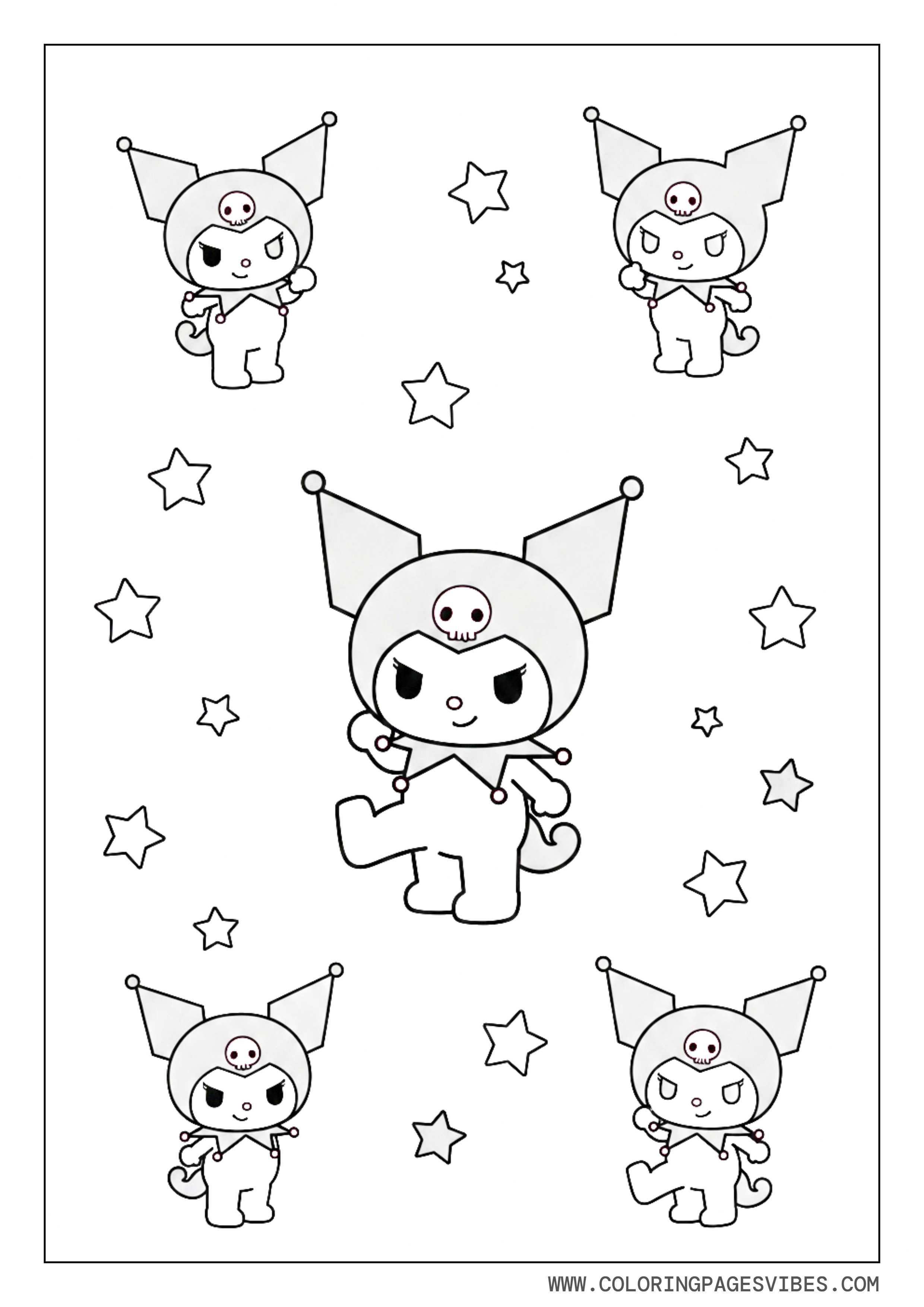 Kuromi with Friends Printable Layout