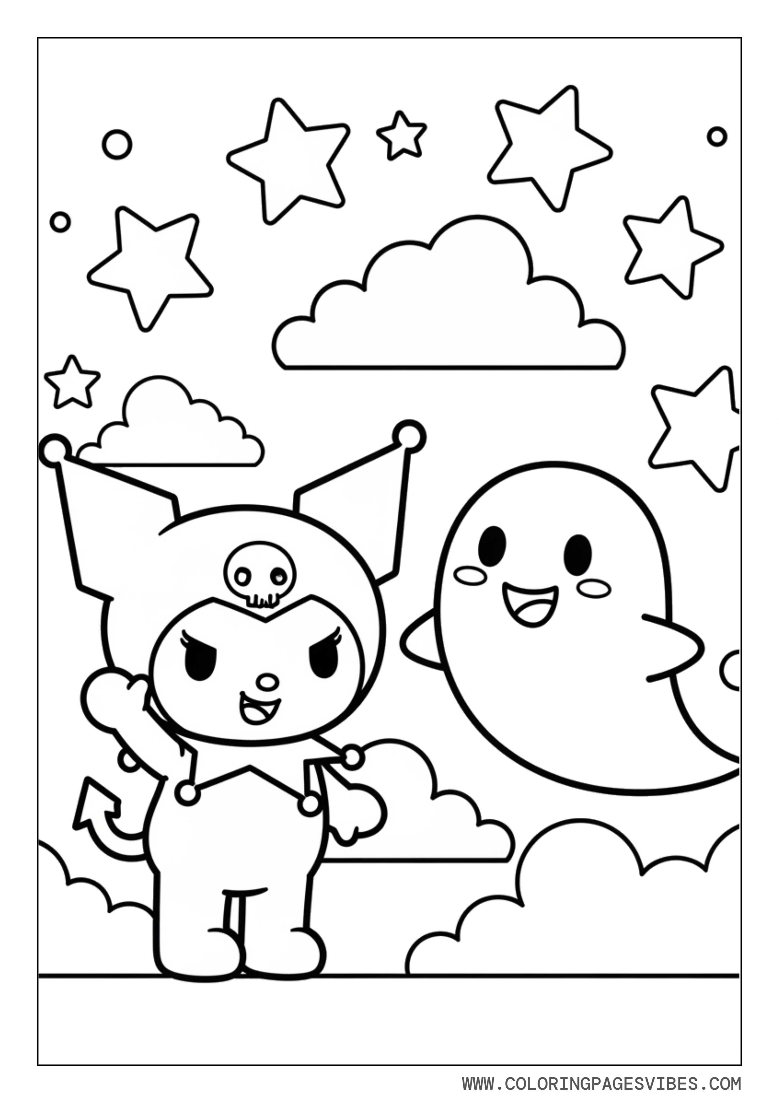 Kuromi with Ghost Friend