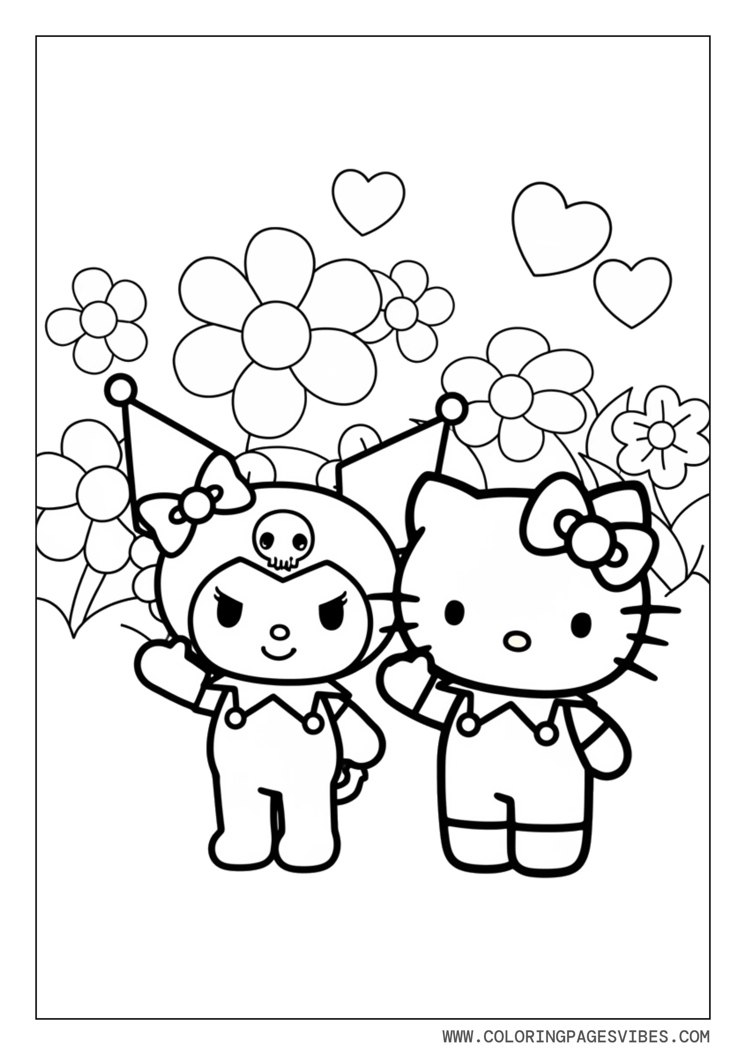 Kuromi with Hello Kitty