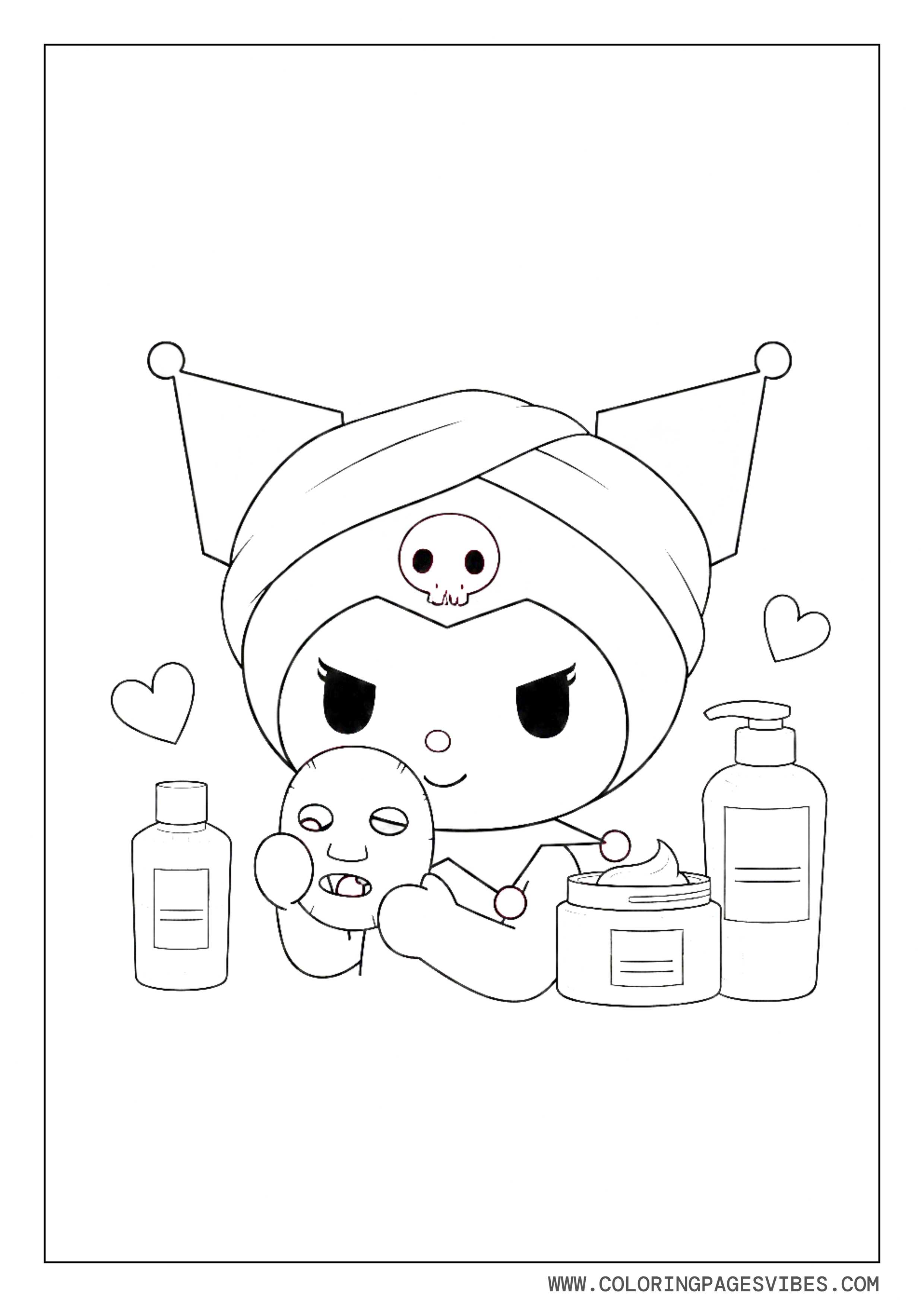 Kuromi with Skincare Aesthetic