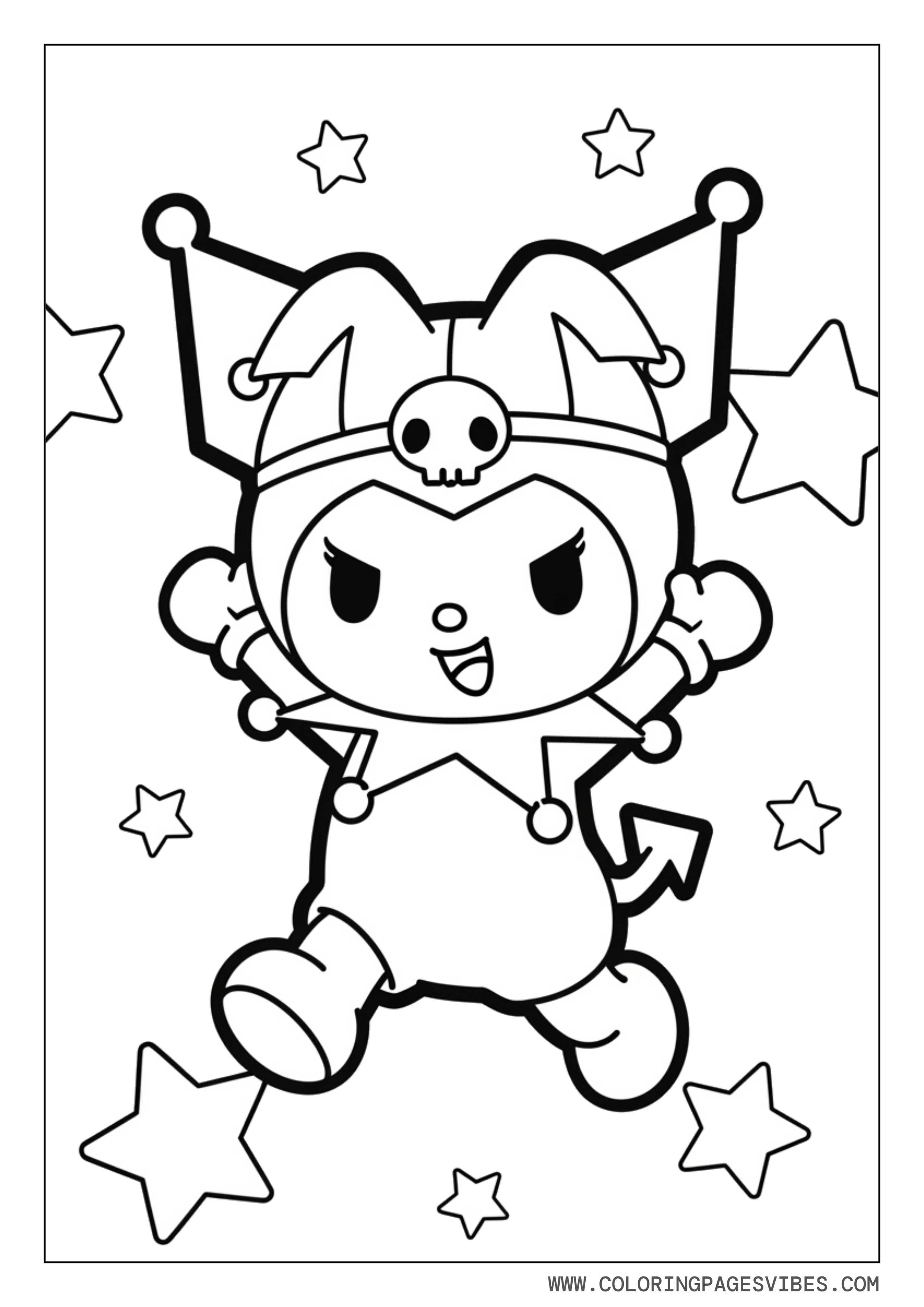 Kuromi with Stars Around Her