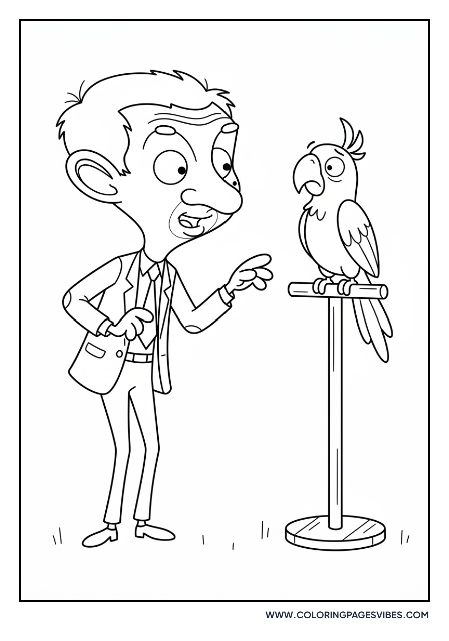 Mr. Bean and the Parrot