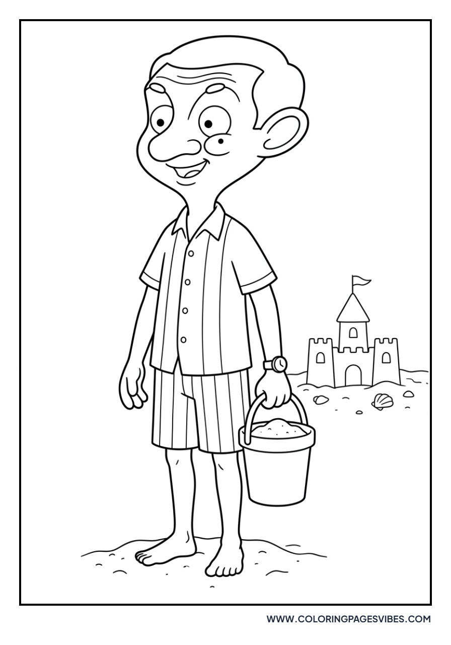 Mr. Bean at the Beach