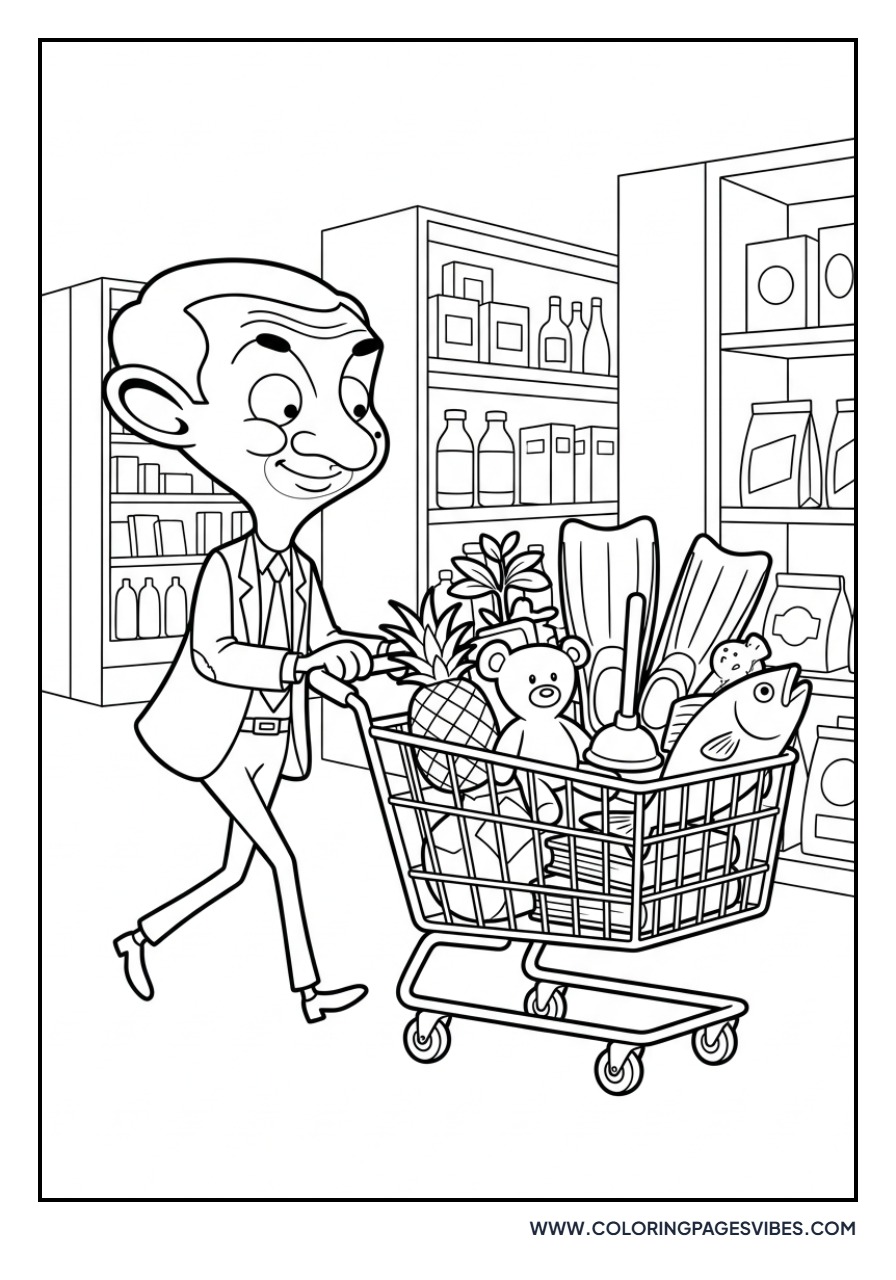 Mr. Bean at the Supermarket