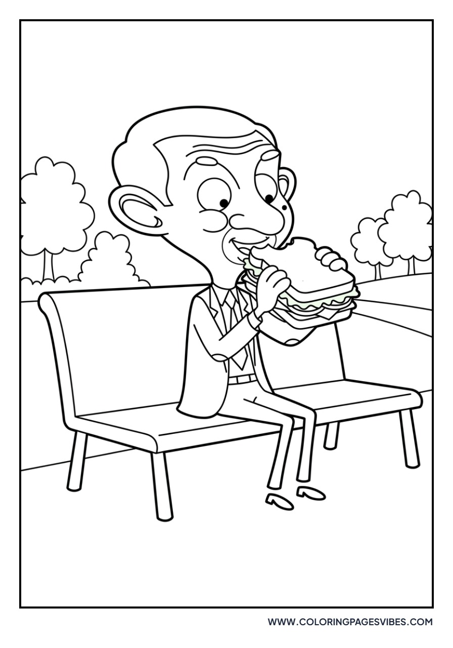 Mr. Bean Eating a Sandwich