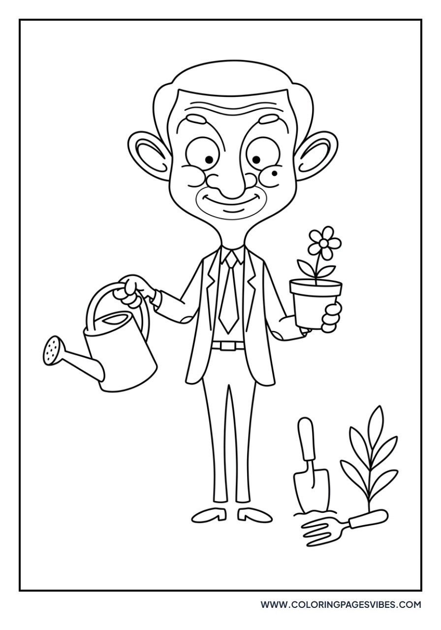 Mr. Bean Gardening