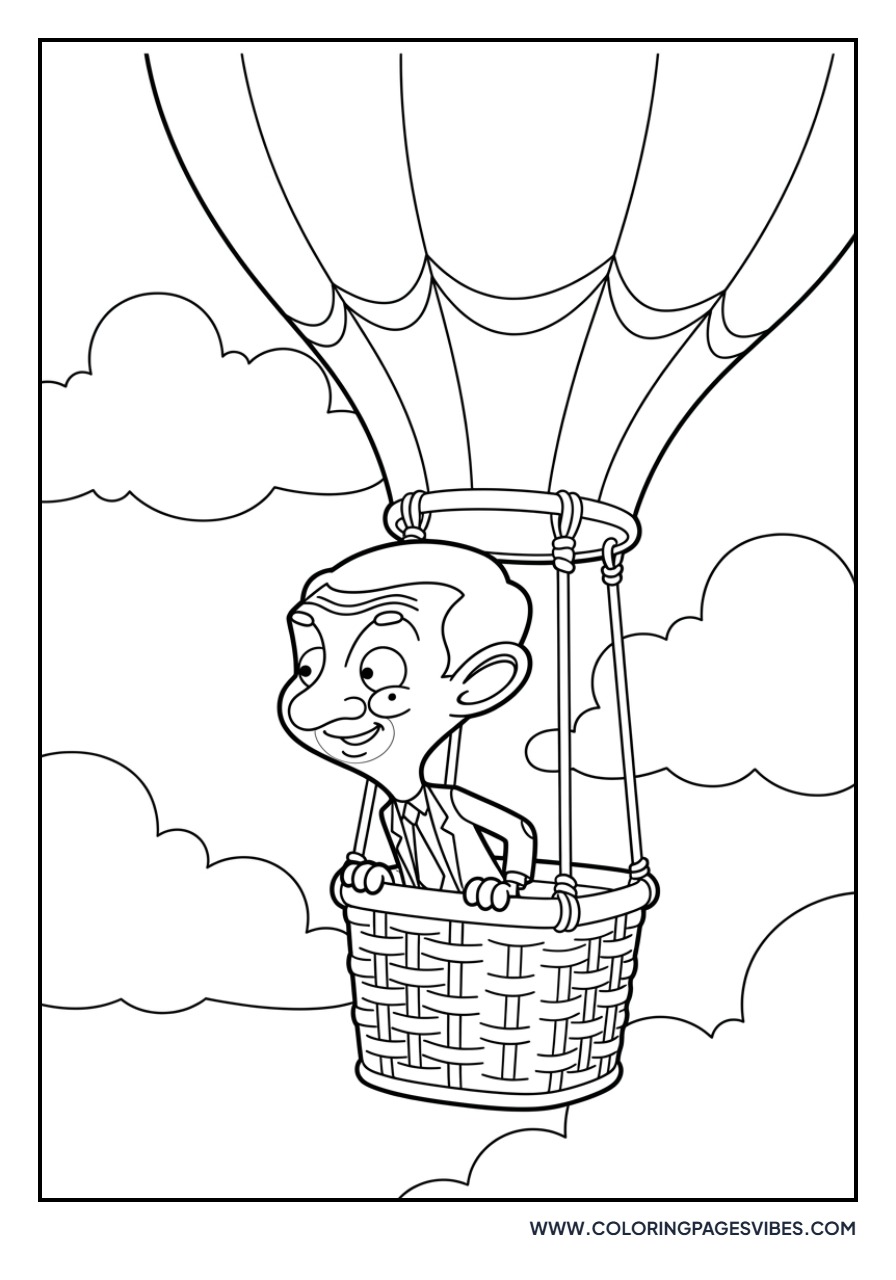 Mr. Bean in a Hot Air Balloon