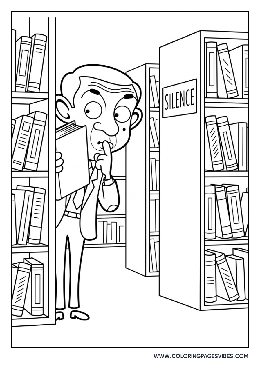 Mr. Bean in the Library