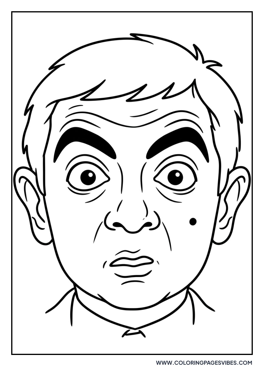 Mr. Bean Making a Funny Face