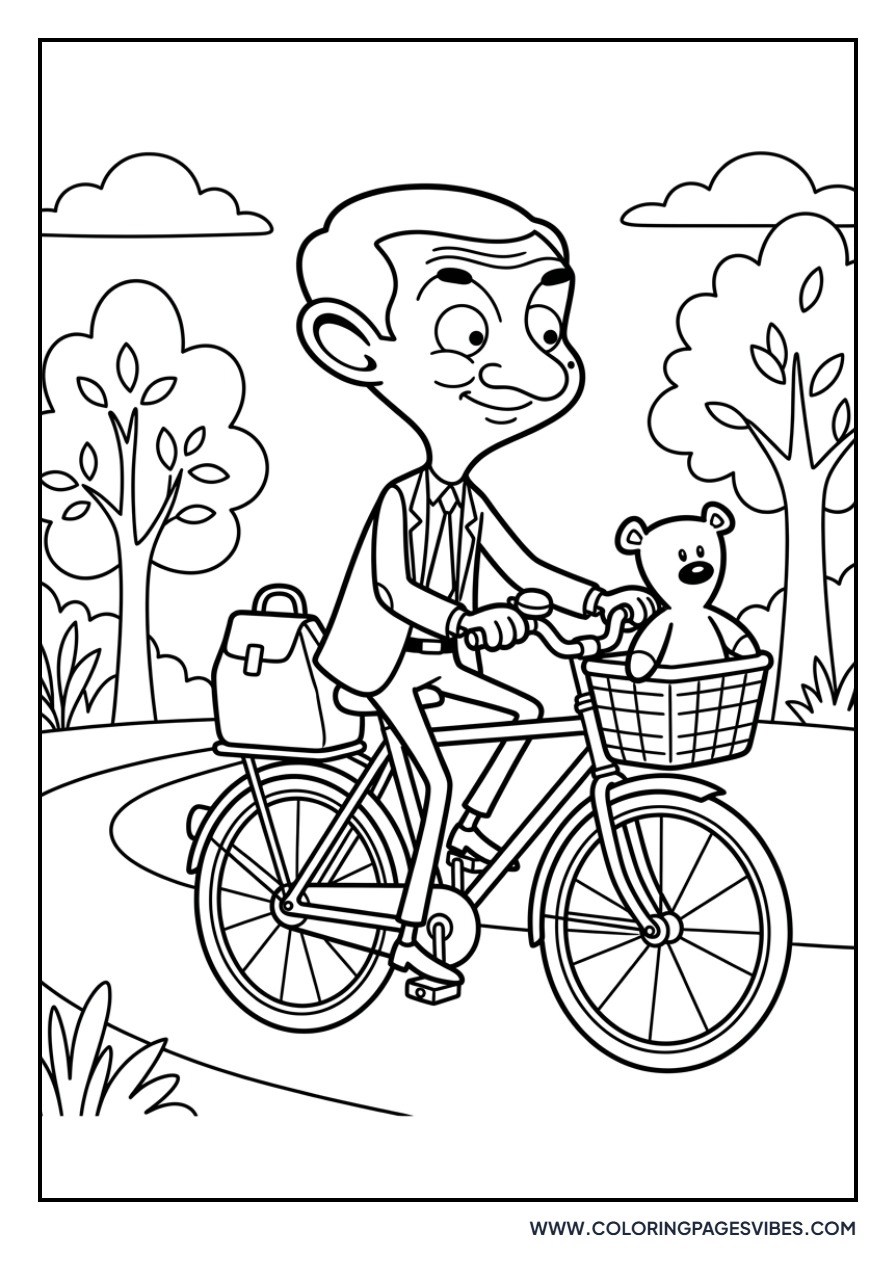 Mr. Bean on a Bicycle