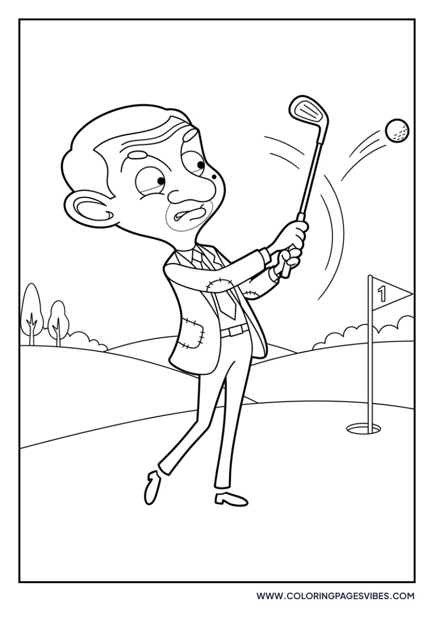 Mr. Bean Playing Golf