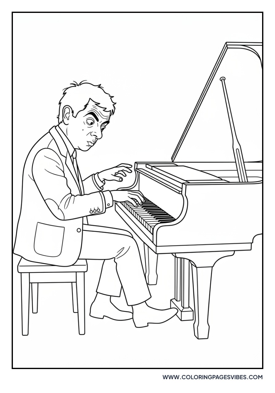 Mr. Bean Playing the Piano
